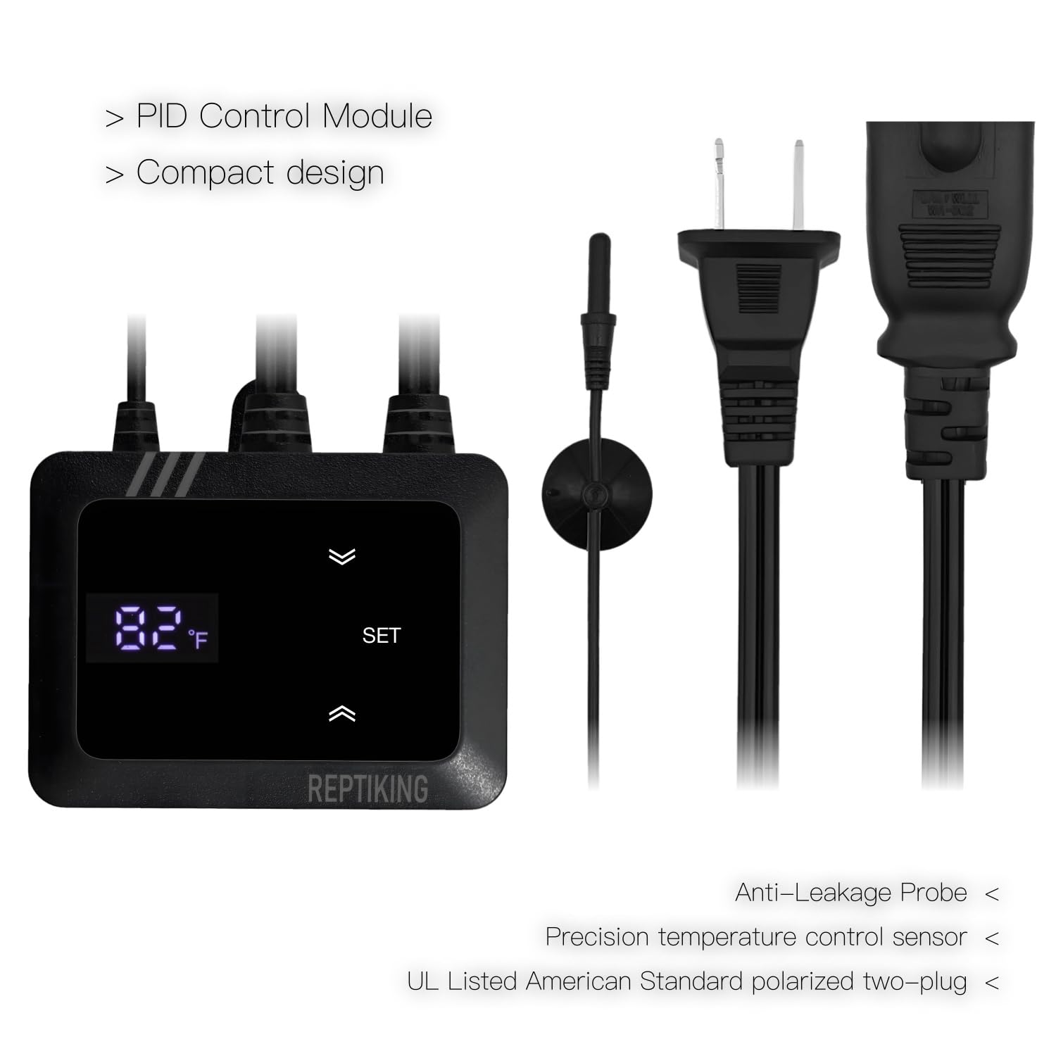 Reptiking Reptile Dimming Thermostat, Heat Lamp Temperature Controller, Reptile Terrarium Pid Digital Thermostat, Heating Contro