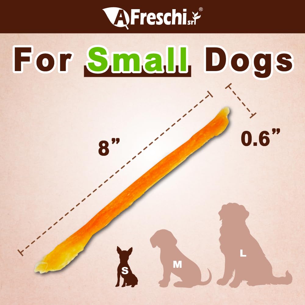A Freschi srl Turkey Tendons for Dogs - Healthy, Rawhide-Free Chews, 3.53 oz Pack, Hypoallergenic, All Natural, Ideal for Small Breeds