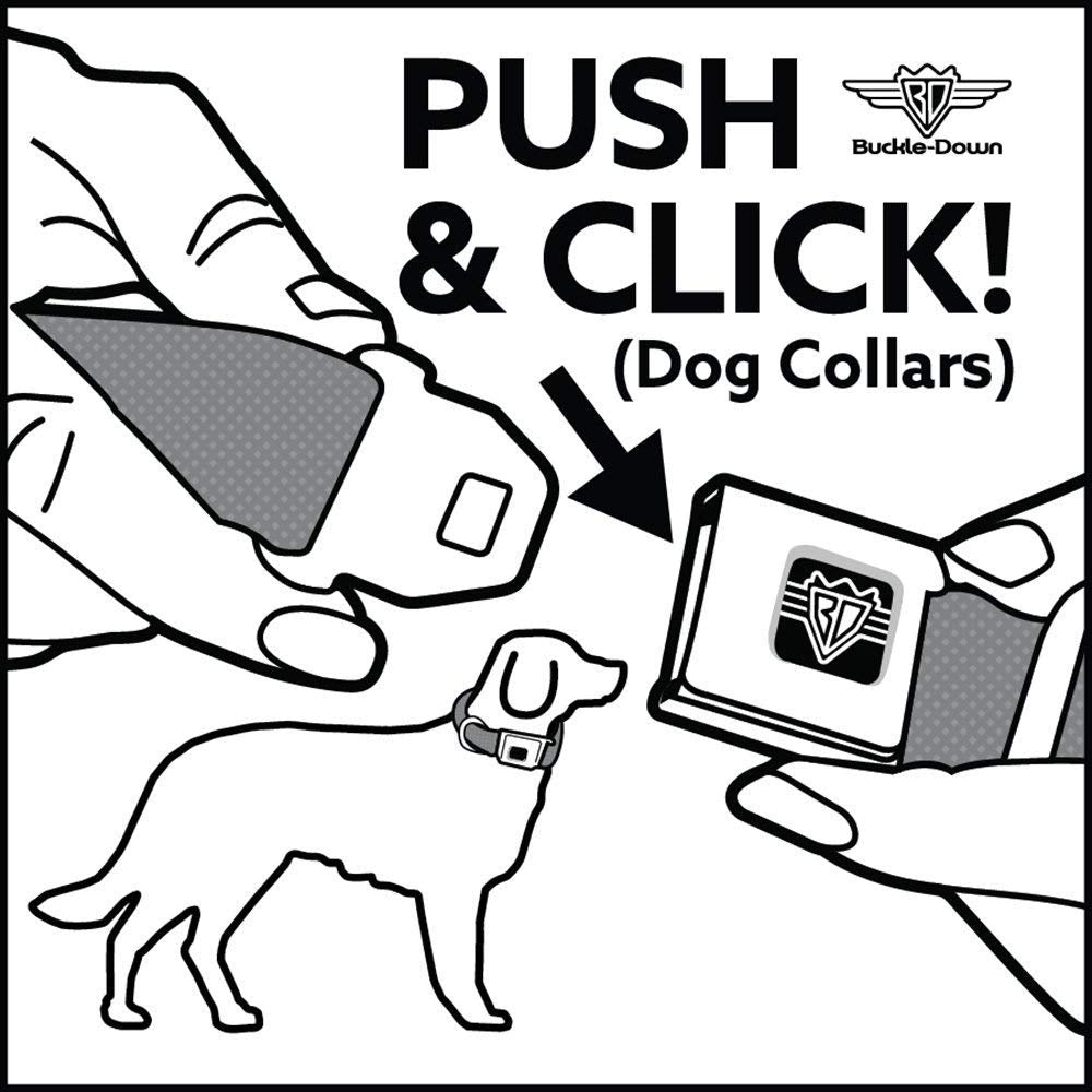 Buckle-Down Seatbelt Buckle Dog Collar - Marijuana Haze Rasta/Rasta - 1.5' Wide - Fits 18-32' Neck - Large