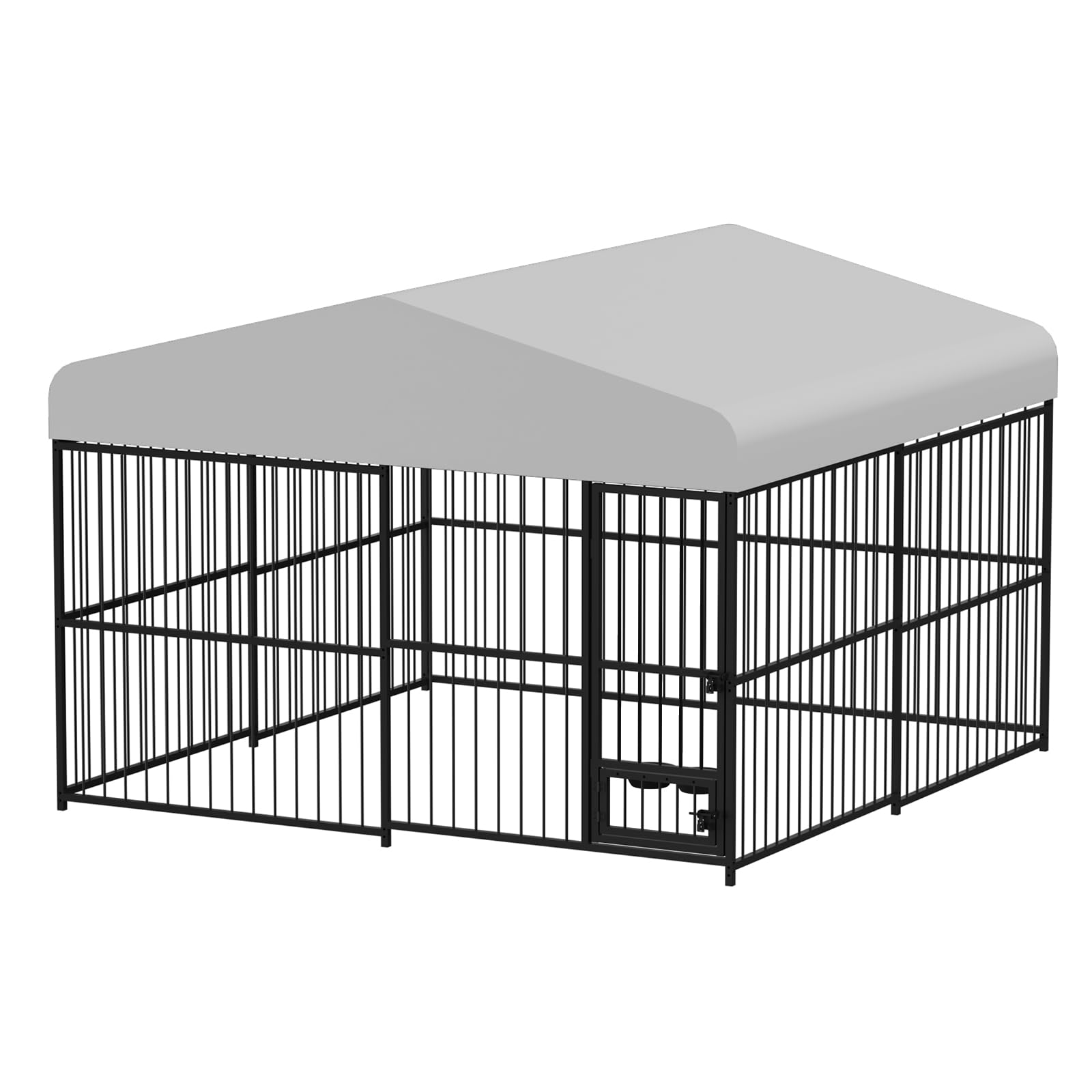 10x10x6 FT Outside Dog Kennel with Roof,Heavy Duty Outdoor Kennels for Large Dogs,with Uv-Resistant Waterproof Roof Covered Outd