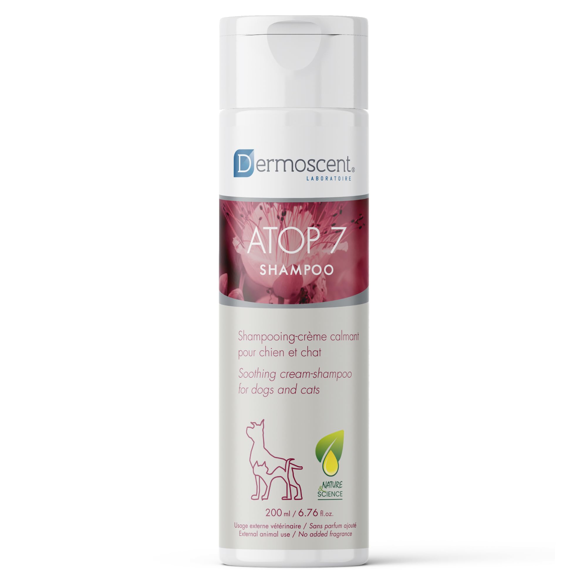 Dermoscent Atop 7 Shampoo For Dogs & Cats - Allergies & Itchy Skin Relief - Natural Ingredients - Helps Soothe Dermatitis & Atop