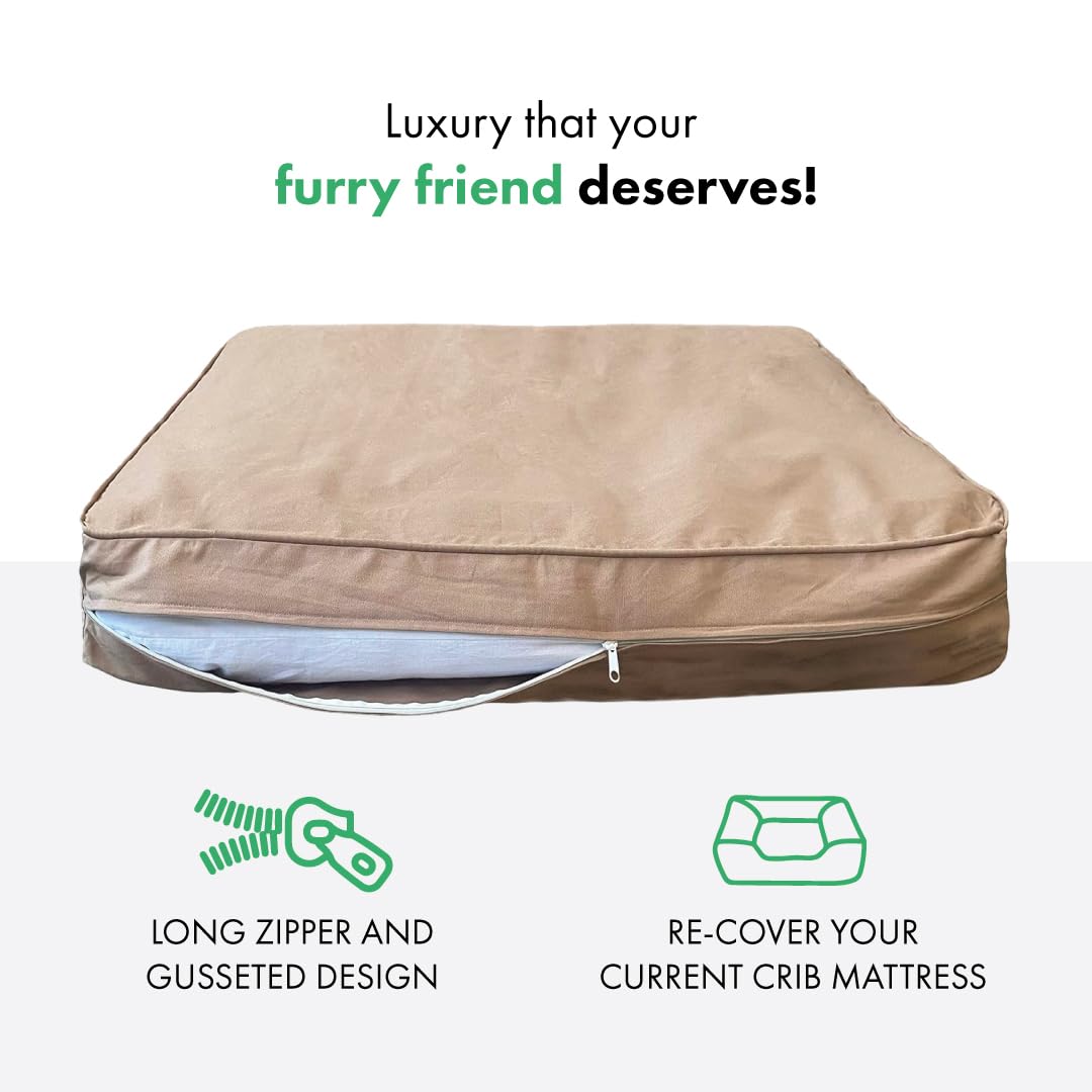 Molly Mutt Large Crib Mattress Cover - Wild Horses Print - Measures 27   X52   X5   - 100% Cotton - Durable - Breathable - Susta