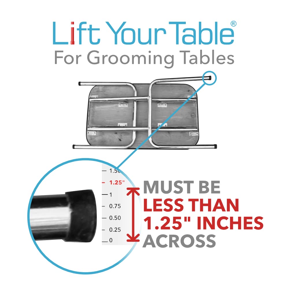 Lift Your Table Grooming Table Risers - Groomers Kit: Counter Height - Made In The Usa, Durable, Sturdy, Portable, Easy-To-Use (