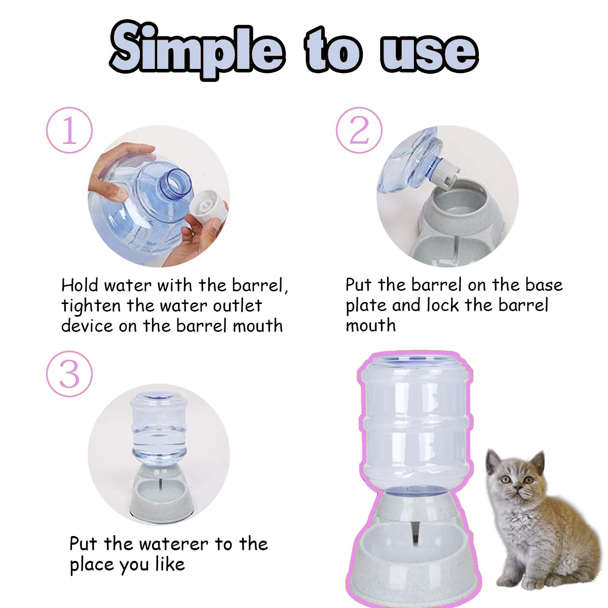 Dog Water Bowl Dispenser,3 Gallon/ 11L Pet Water Dispenser Station For Large Dogs And Cats,Gravity Automatic Feeder,Large Size D