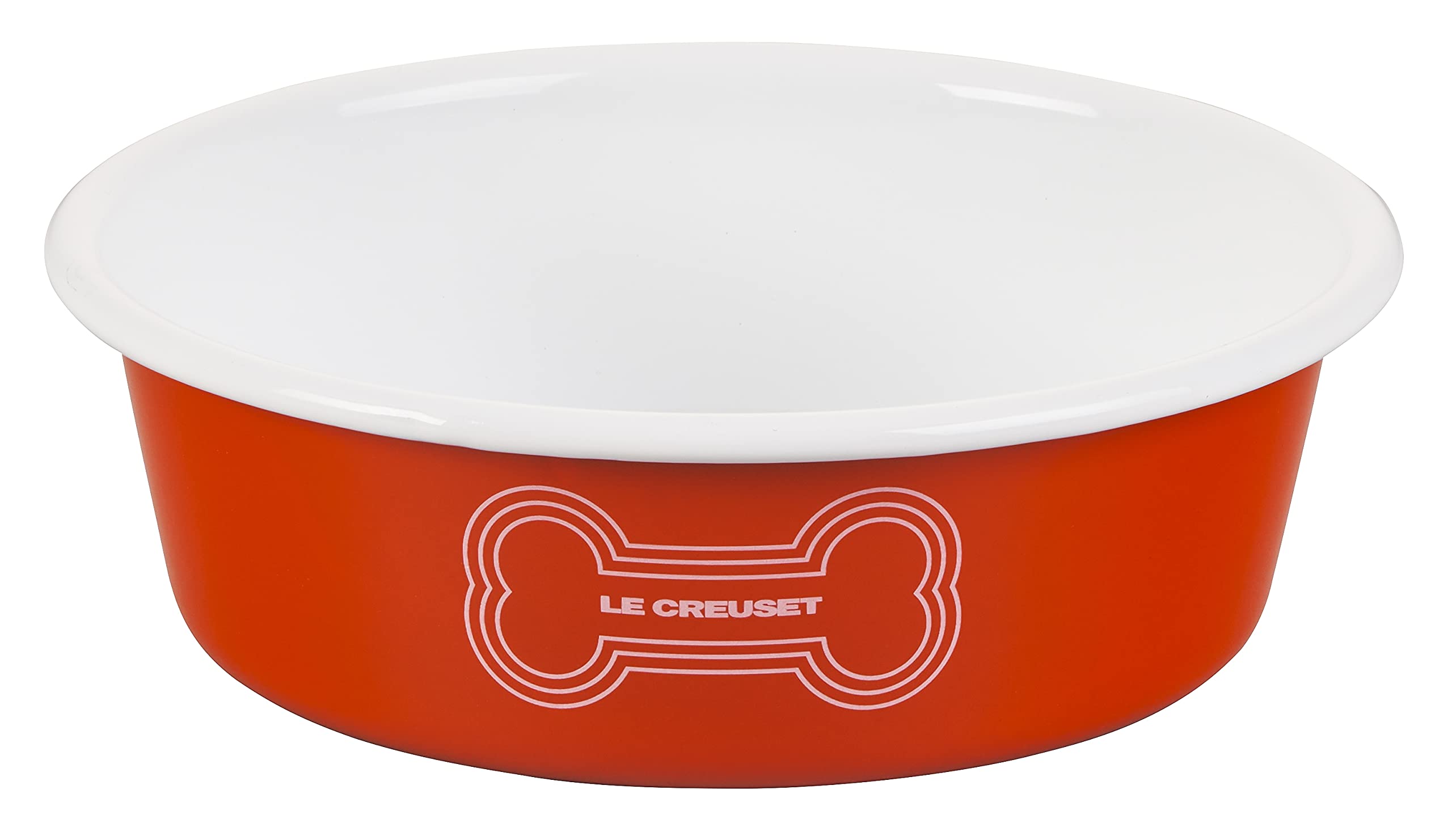 Le Creuset Enamel on Steel Medium Dog Bowl, 4 Cups, Orange