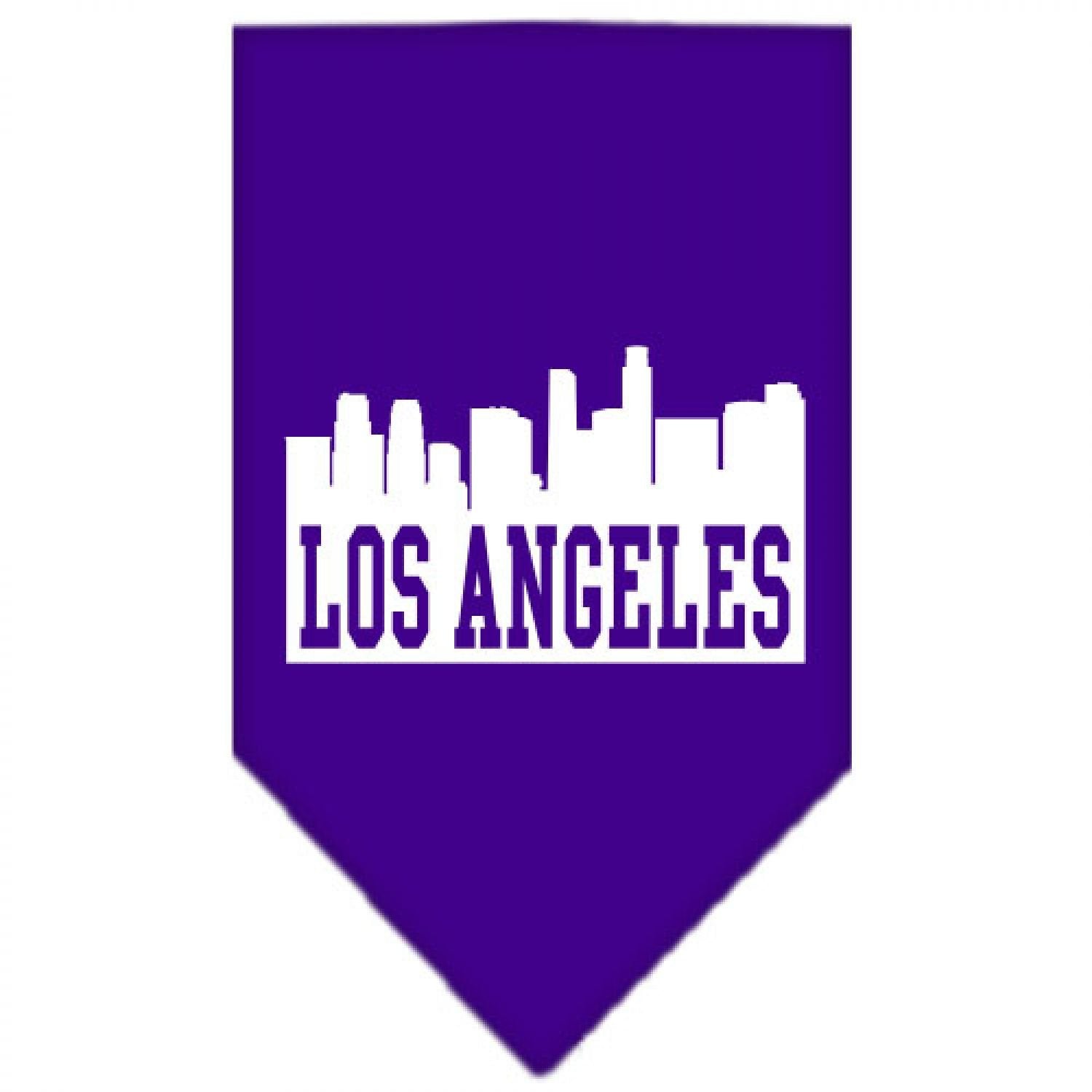 Mirage Pet Products Los Angeles Skyline Screen Print Bandana, Large, Purple