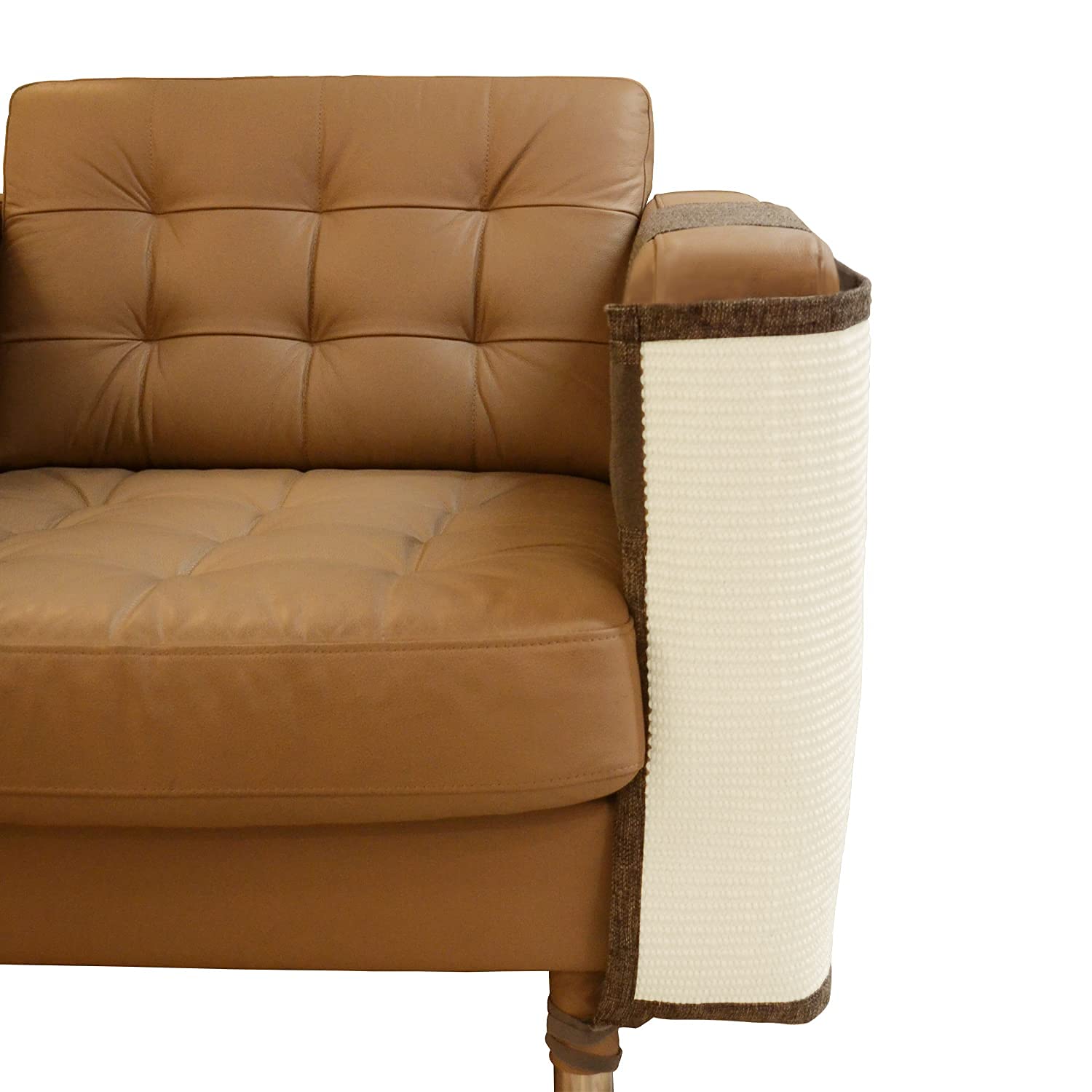 Oroonoko Cat Scratch Furniture Protector With Natural Sisal For Protecting Couch Sofa Chair Furniture Brown Color