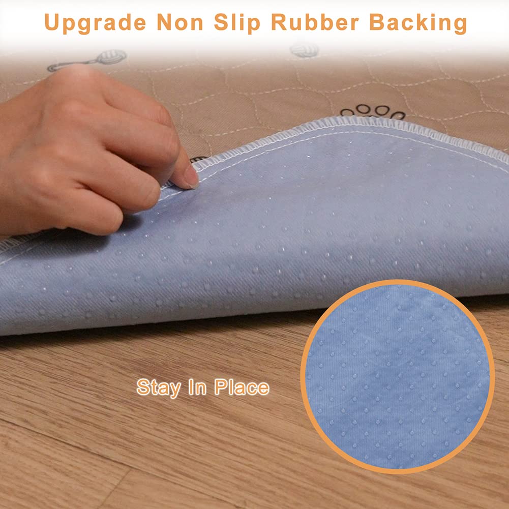 Peepeego 2Pack Pee Pads For Dogs Reusable+Free Dog Comb, Waterproof Rug 36'X72', Absorbent Puppy Pads Washable, Non Slip Protector For Bed Couch Floor