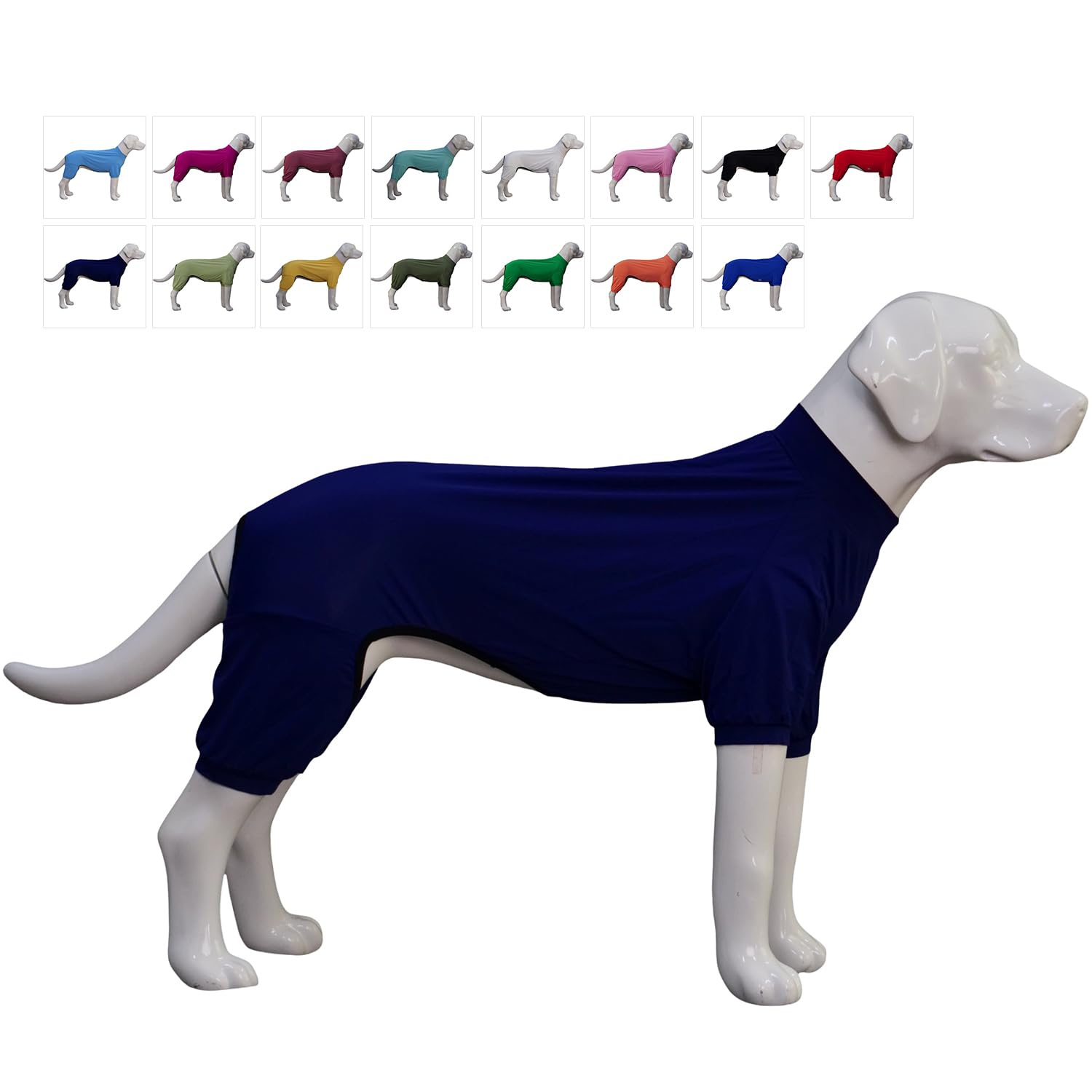 Lovelonglong Dog Jumpsuit With Uv Protection And Quick-Dry Fabric For Spring Summer Pet Pajamas Navy Blue 2Xl