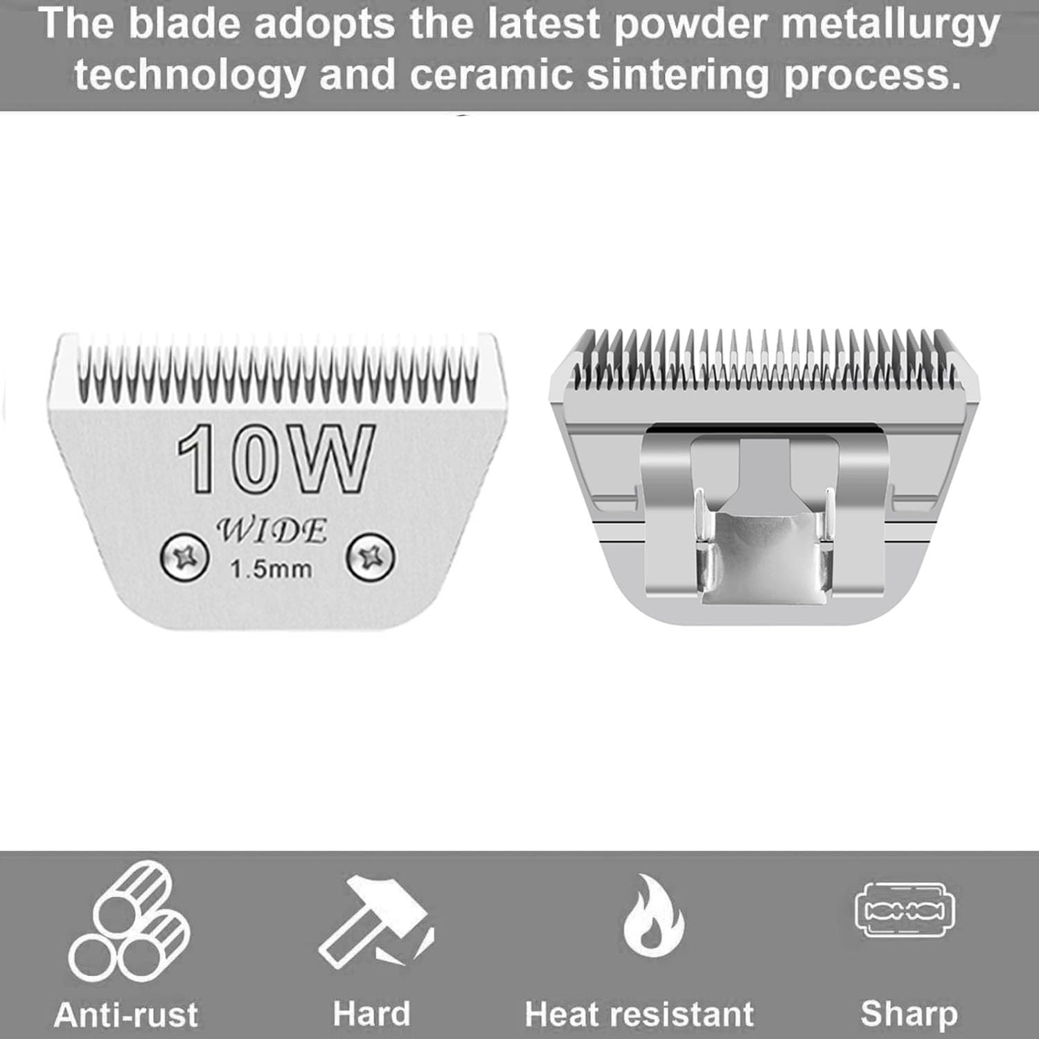 4Pcs Wide Blades For Dog Grooming Blades Compatible With Andis,Oster A5,Wahl Km10 Dog Clippers Stainless Steel Blades For Animal