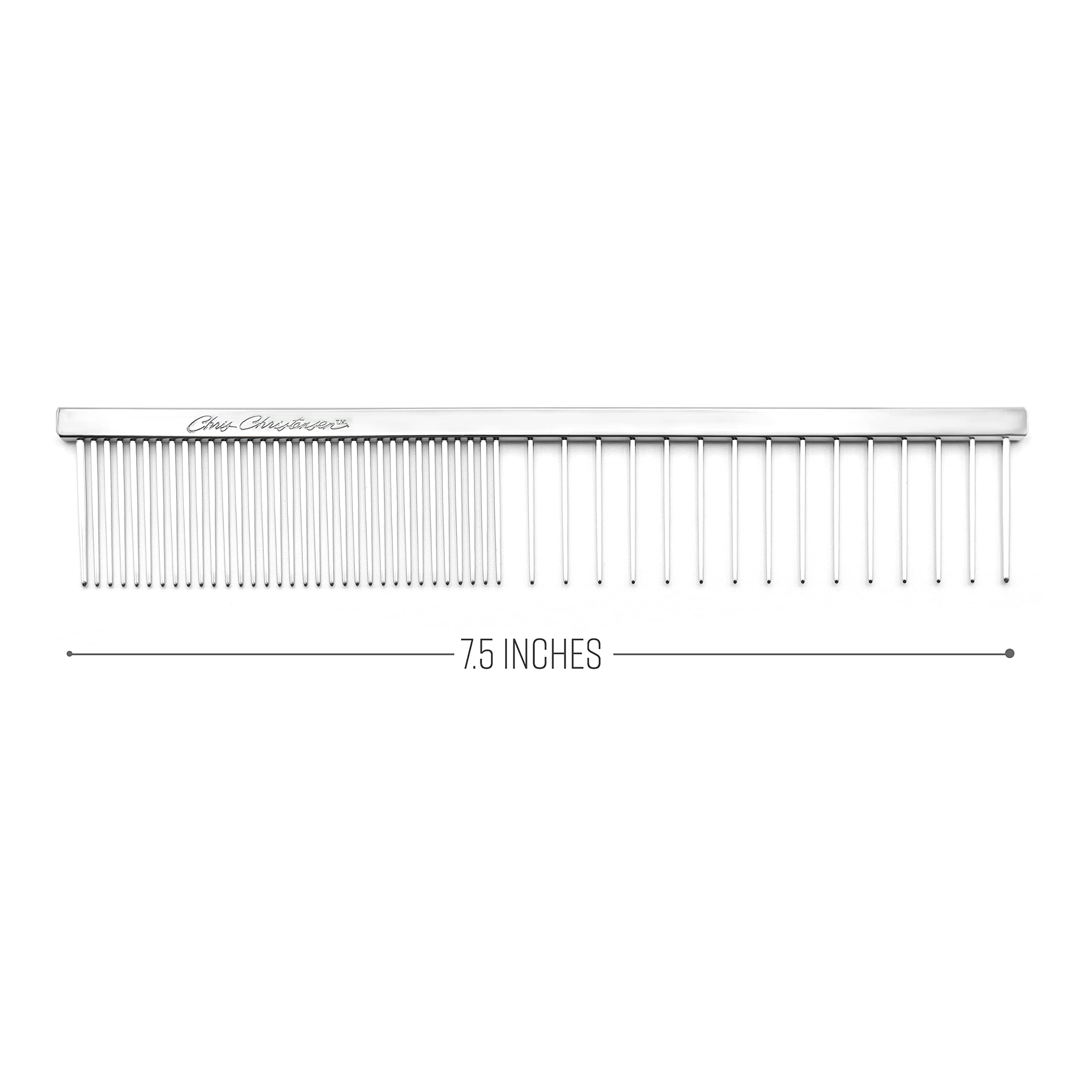 Chris Christensen 003 7.5 in. F/XC Greyhound-Style Butter Comb, Groom Like a Professional, Rounded Corners Prevent Friction and 