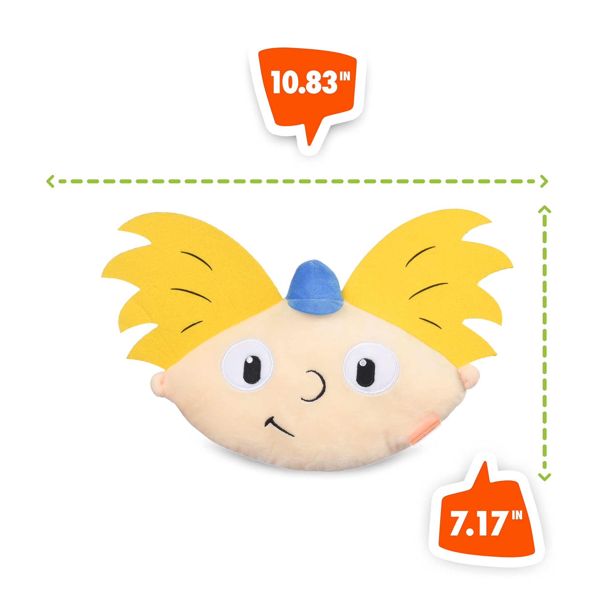 Nickelodeon For Pets Hey Arnold Football Head Plush Dog Toy | 8 Inch Squeaky Dog Toy - Plush Dog Toy For All Dogs With Hey Arnold Toy Football Head | 90S Nickelodeon Toys