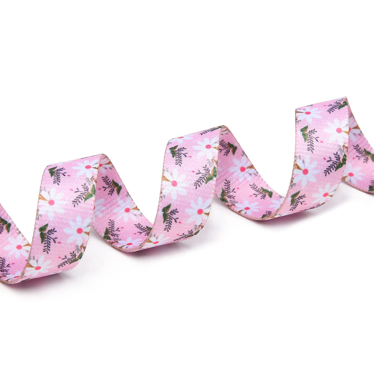 Mercano Adjustable Dog Collar - Special Design Patterns, Soft Nylon Comfortable Durable Pet Collar For Small Medium Large Dogs (M, Pink White Flower)