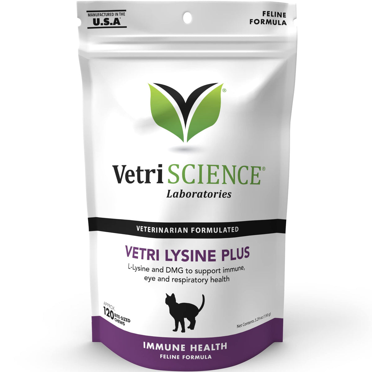 Vetriscience Vetri Lysine Plus - 120 Chews - Immune Support Cat Supplements And Vitamins With L-Lysine And Dmg For Immunity And Respiratory Health?