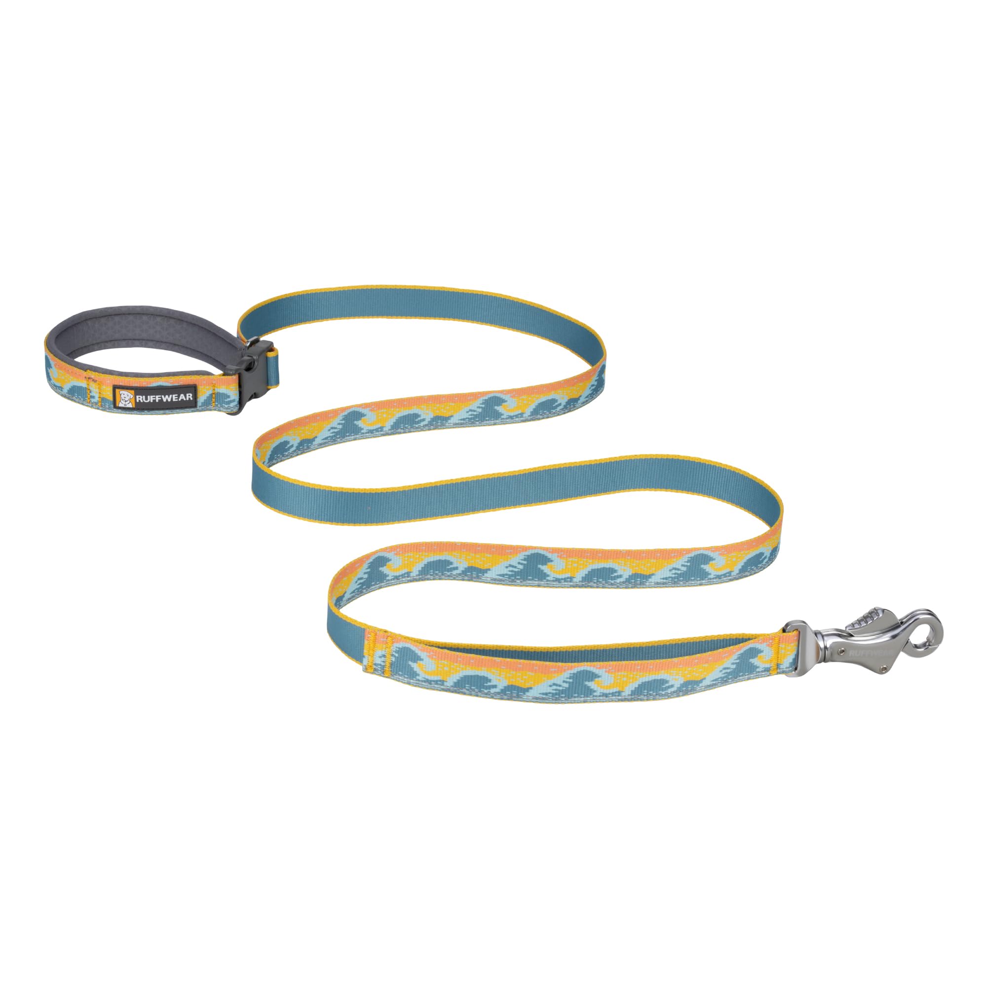 Ruffwear, Crag Dog Leash, Hand-Held Or Waist-Worn Reflective With Traffic Handle, Rising Wave