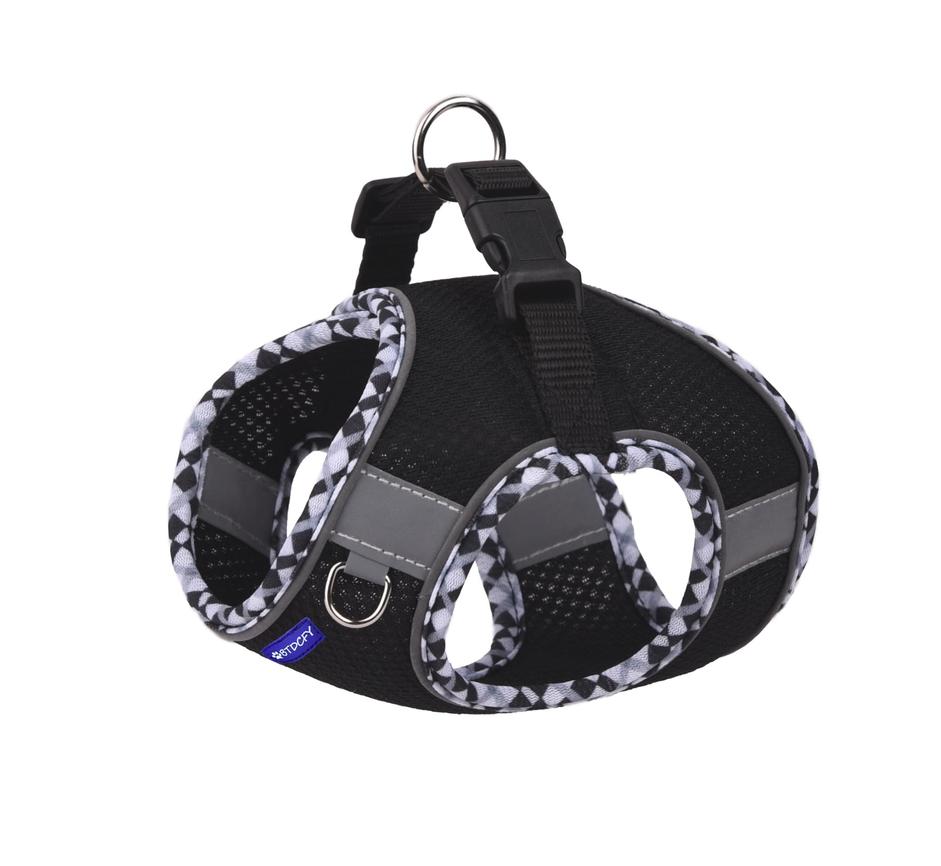 Btdcfy Step-In Mesh Dog Harness And Leash Set, Breathable Air Mesh, Reflective, Escape Proof, No Choke, Lightweight, Black, S(Ne