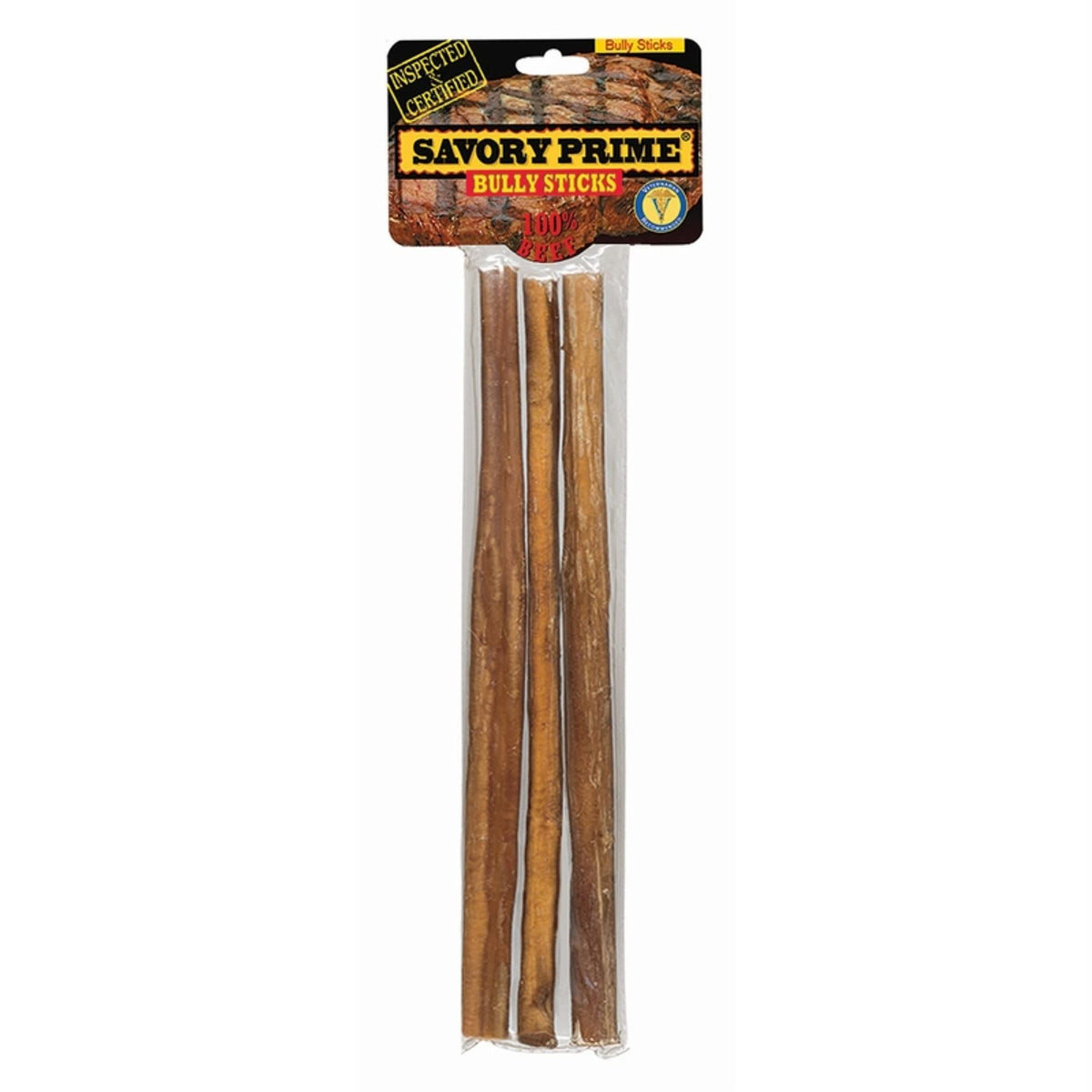 Savory Prime Bully Stick Beef 9&quot; 3PK