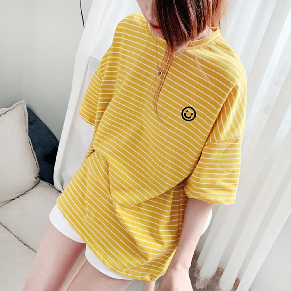 Dog Shirts For Small Dogs, 100% Cotton French Bulldog Clothes, Matching Dog And Owner Clothes Separately Sold (Yellow, Owner-Xl)