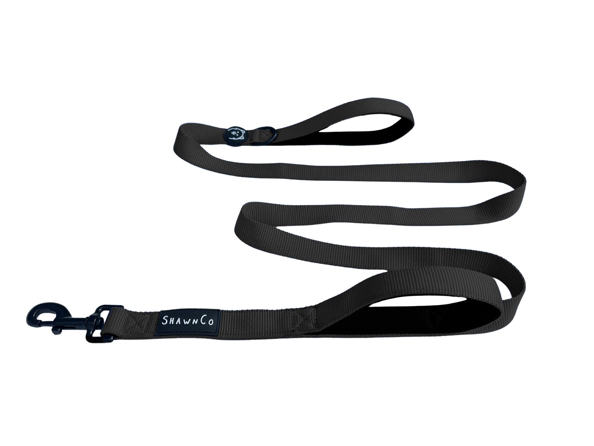 Shawnco Dream Walk Dog Leash- Premium, Nylon Pet Leash With Soft Neoprene Handle For Small, Medium And Large Dogs (Midnight, M/L