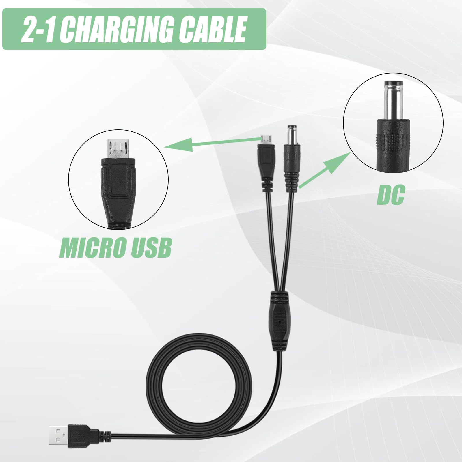 Hx-Cqhy Charger Cord Replacement For Bousnic Dog Shock Collar Rs2A And Rs2B,2-In-1 Training Collar Dc And Micro Usb Charging Cab