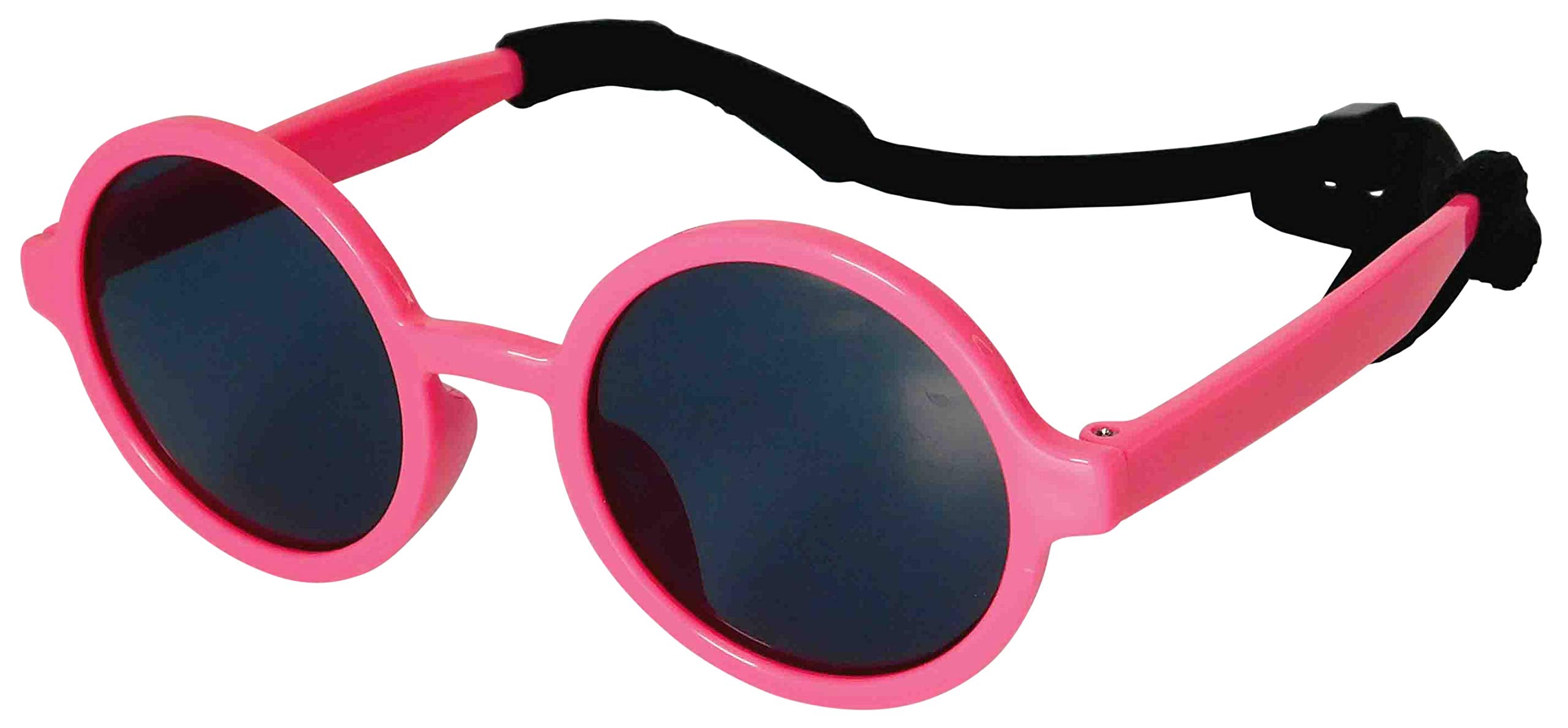 G001 Dog Cat Pet Costume Prop Round Sunglasses Medium Breeds 20-40 Lbs (Black + Hot Pink)