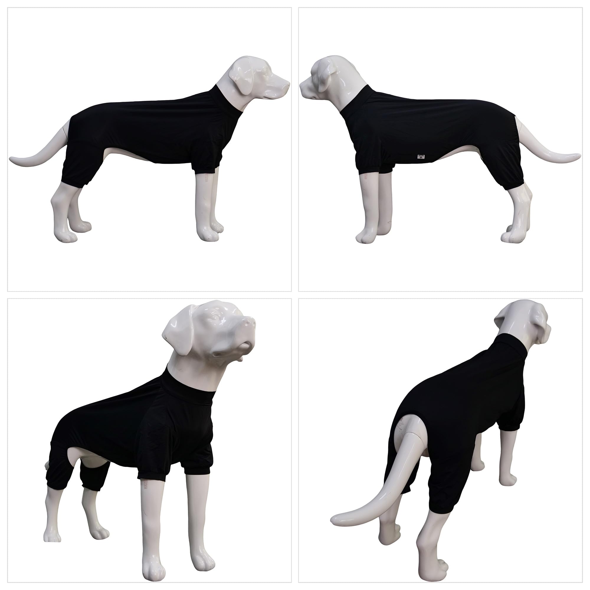 Lovelonglong Dog Jumpsuit With Uv Protection And Quick-Dry Fabric For Spring Summer Pet Pajamas Black Xs