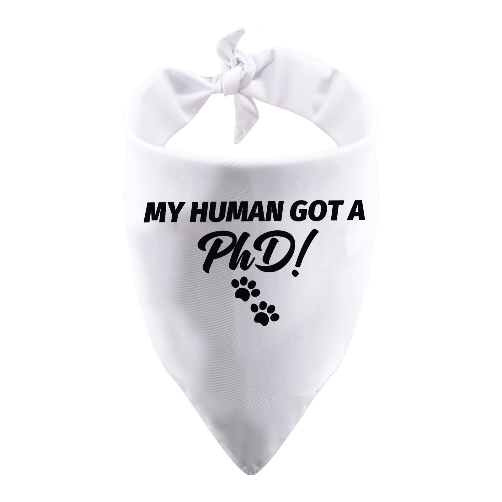 Pwhaoo 1 Piece My Human Got A Phd Dog Bandana Graduation Dog Bandana Phd Graduation Bandana (Got A Phd D)