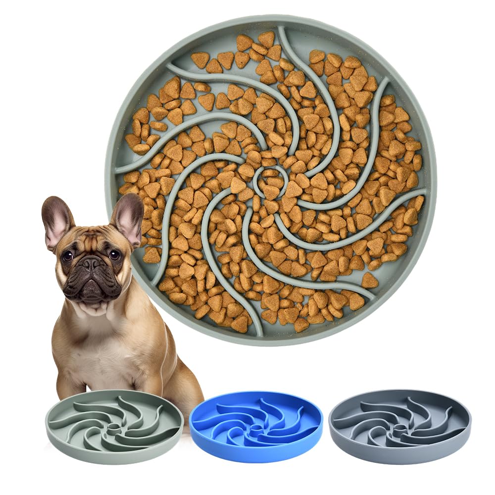 Silicone Slow Feeder Dog Bowls,Puzzle Dog Feeding Bowls with Suction Cups,Healthy Eating,Slow Feeding Anti Slip Design for Small
