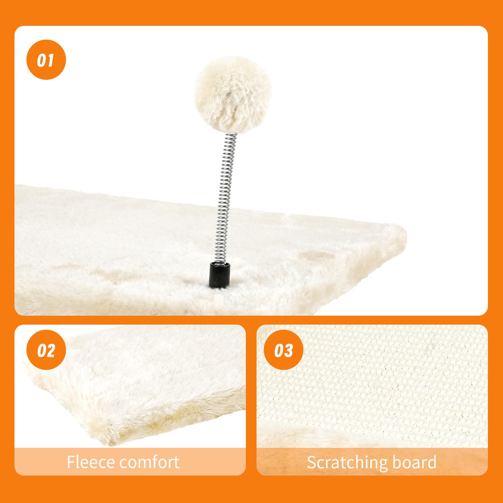 Wall-Mounted Cat Climber Set With Climbing Shelves, Perches, Bridge,Hammock,Scratching Board & Ball - 7 Pcs Wood Indoor Cat Furn