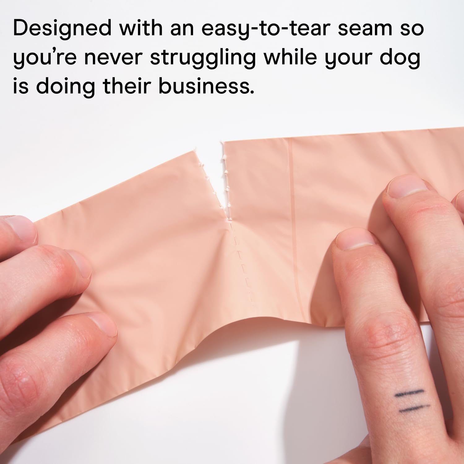 Wild One Dog Poop Bags, 180 Leak Proof Bags Made From Cornstarch, Eco-Friendly, Unscented, Blush Color