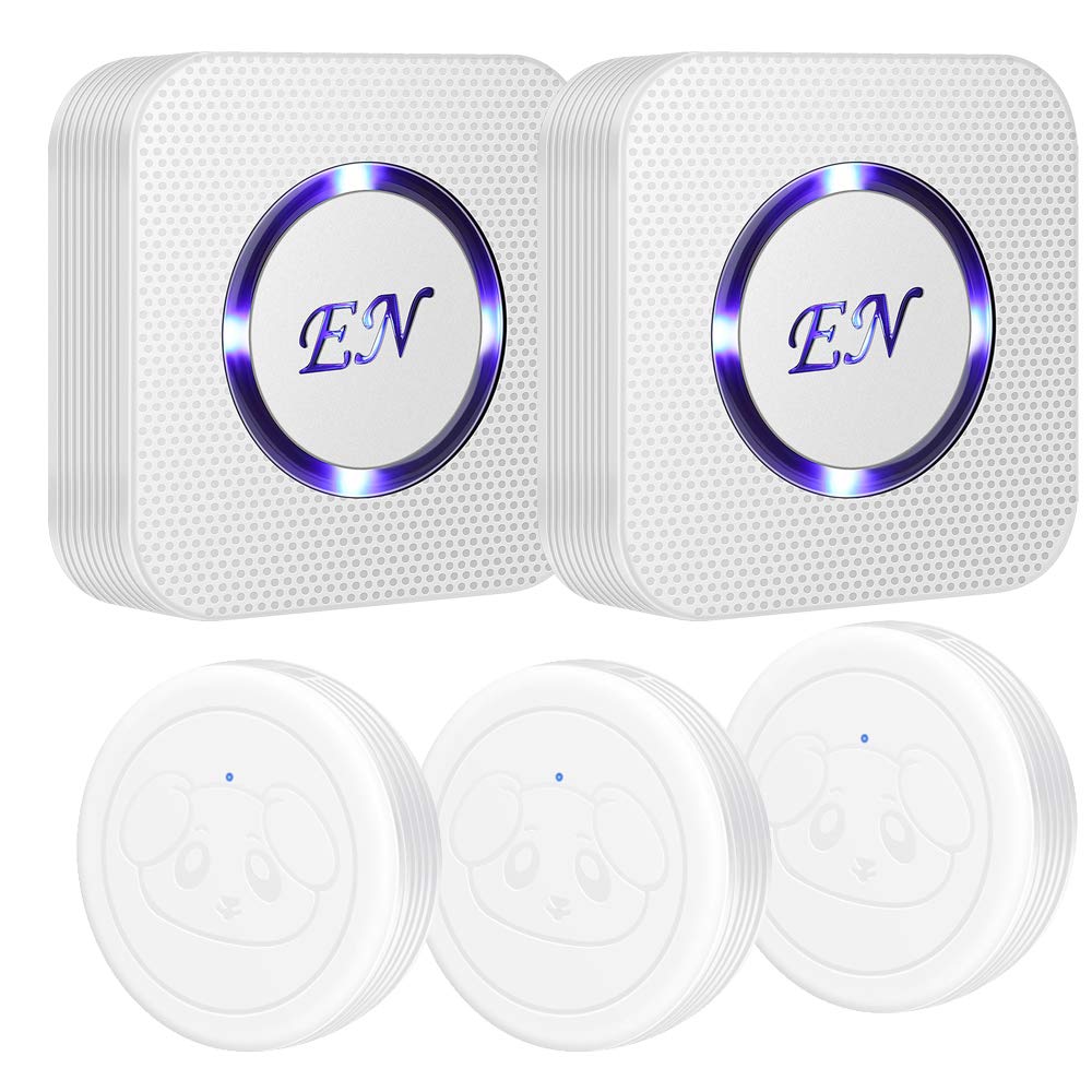 EverNary Dog Door Bell Wireless Doggie Doorbells for Potty Training with Warterproof Touch Button Dog Bells Included Receiver an