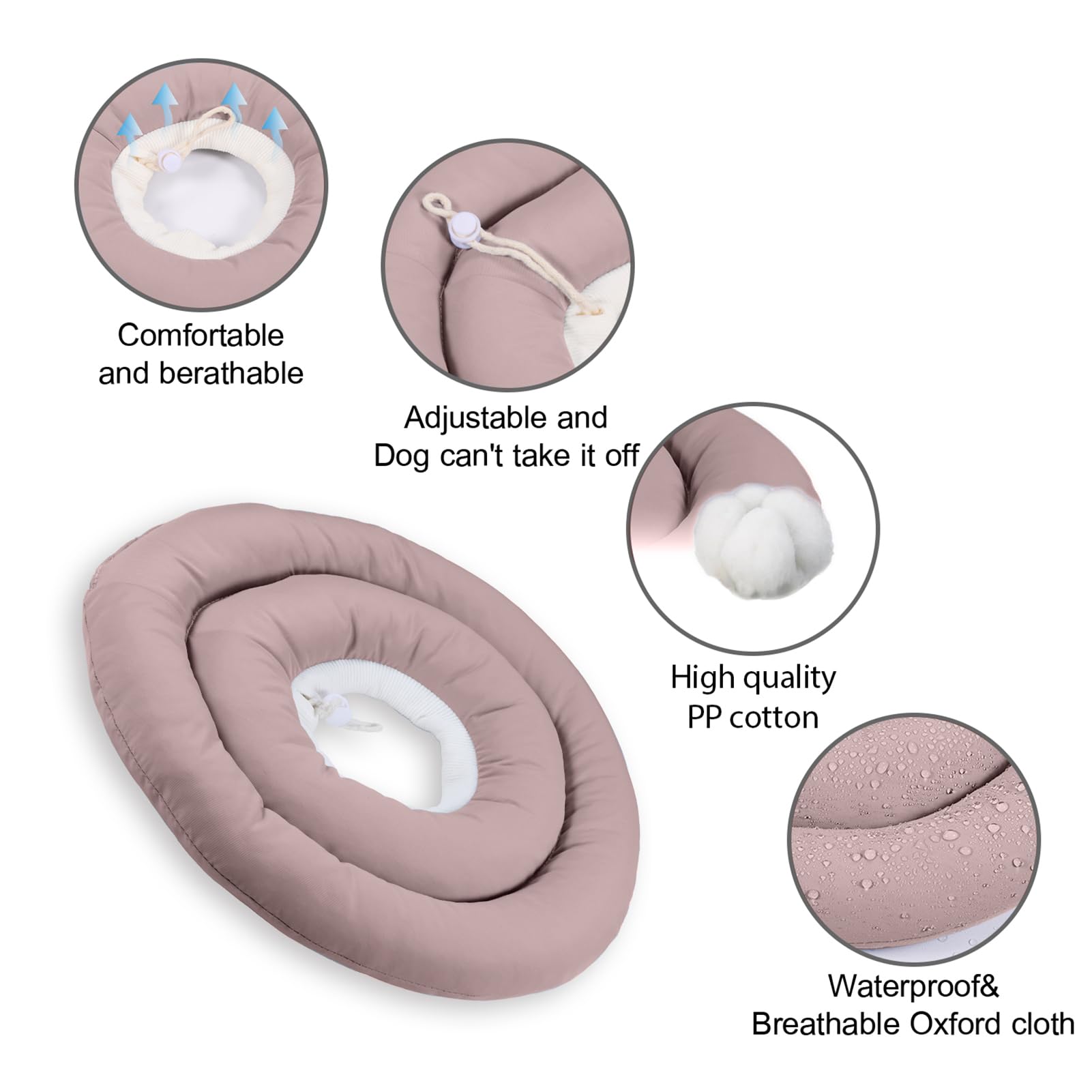 GAGABODY Dog Cones for Small Dogs,Comfortable Adjustable Soft Cone Alternative After Surgery,Elizabethan Donut Collar Dogs Recov