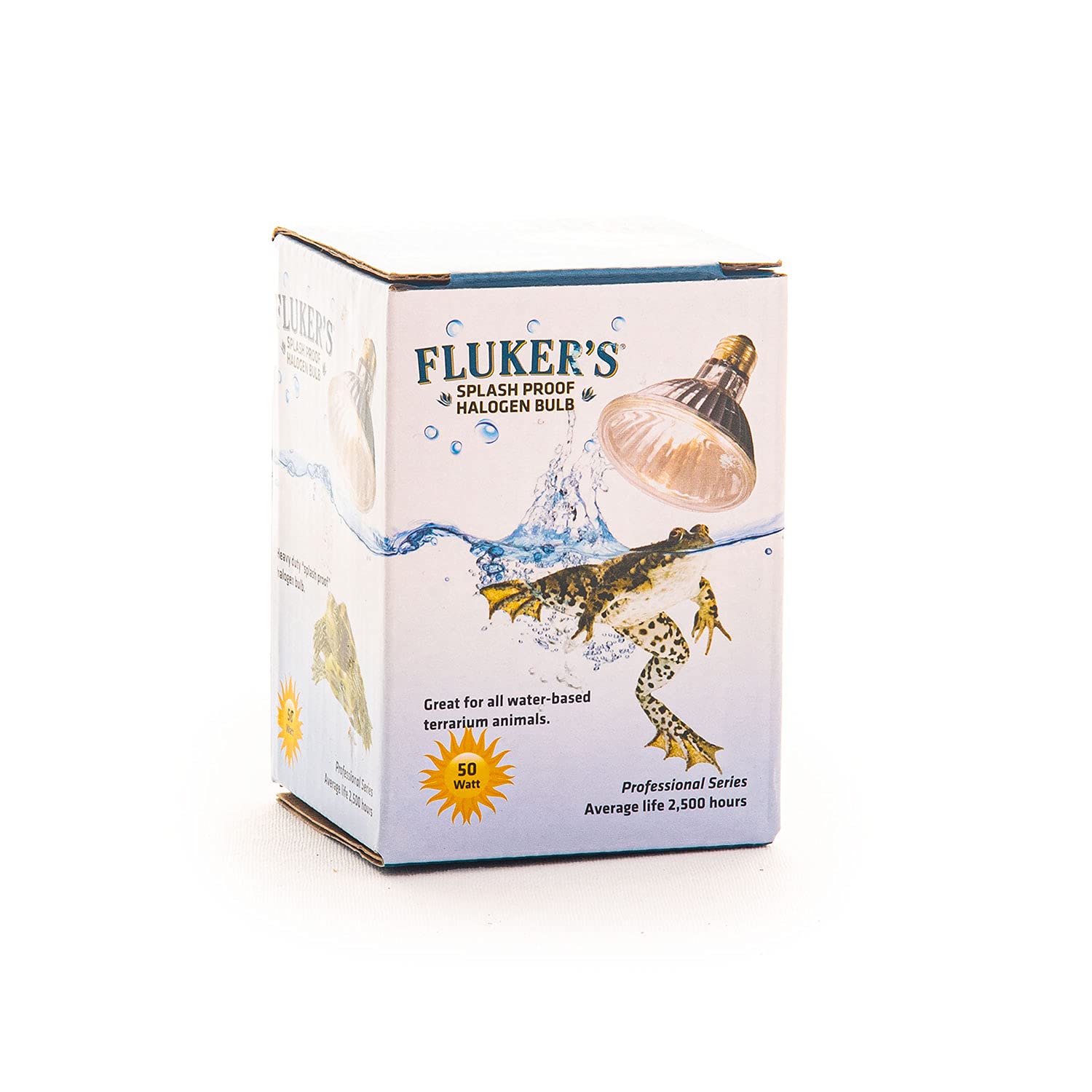 Fluker's Heavy, Duty Splash Proof Halogen Bulb for All Water Based Terrarium Animals, 50 Watt