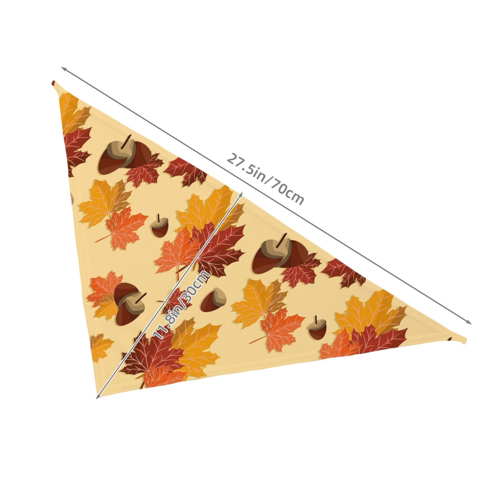 Garlaibi Multicolor Geometric Fall Dog Kerchief Bandana, One Size, Polyester, Tie Closure, Hand Wash Gently