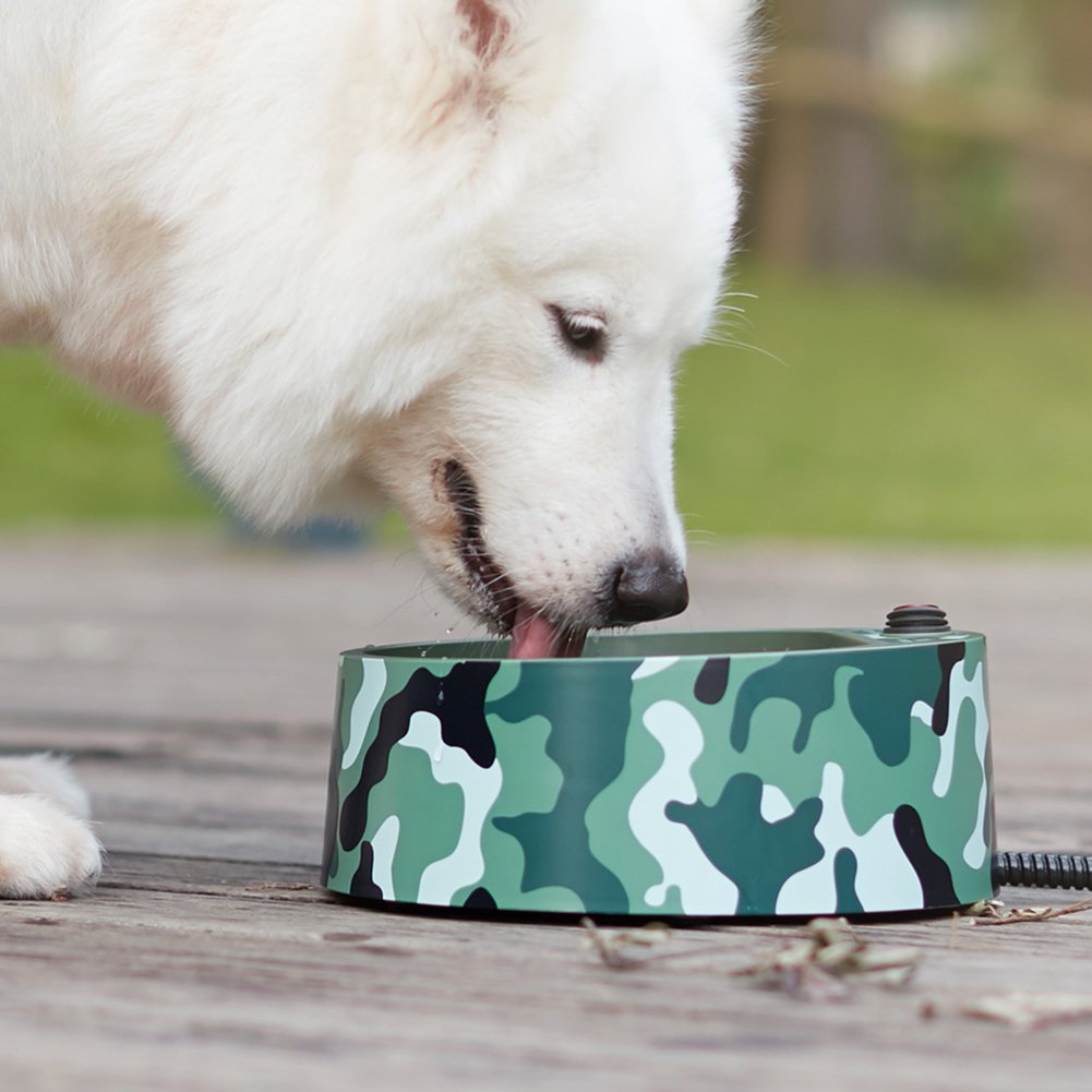Petfactors Heated Pet Bowl, Outdoor Pet Thermal Water Bowl, Dog Cat Heated Water Bowl with 69 Inch Chew Resistant Cord and Water