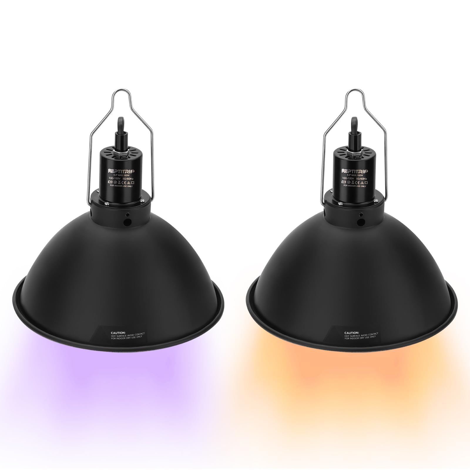 Reptitrip Reptile Light Fixture 8.5-Inch, Reptile Heat Lamp Max 150W, Reptile Tank Lighting Fixtures, Fixture For Uvb Reptile Li