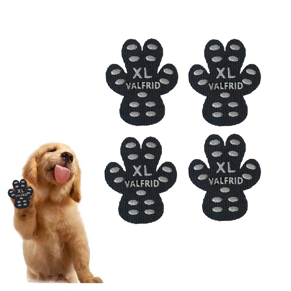 Valfrid Dog Paw Protector Anti-Slip Grips To Keeps Dogs From Slipping On Hardwood Floors,Disposable Self Adhesive Resistant Dog Shoes Booties Socks Replacemen Xl 24 Pieces