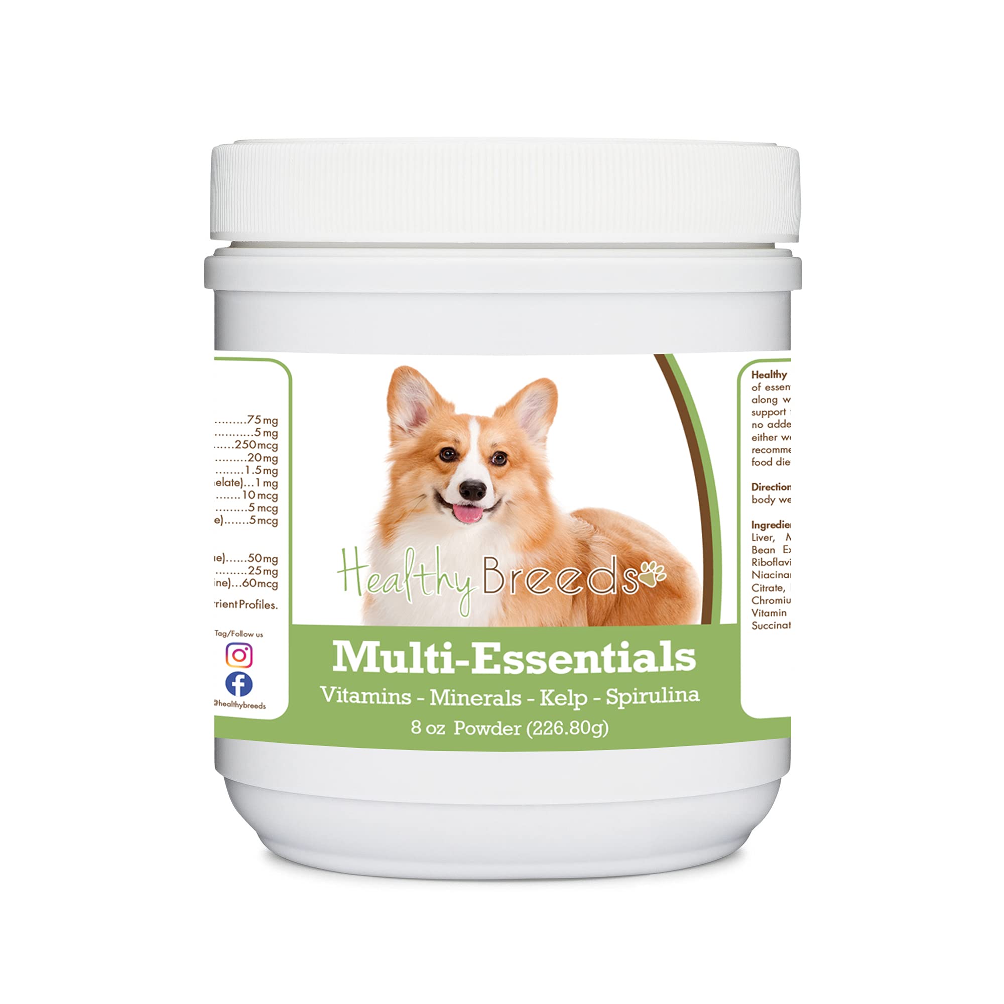 Healthy Breeds Pembroke Welsh Corgi Multi-Essentials Powder for Dogs - an Ideal Supplement of Vitamins, Minerals & Antioxidants 