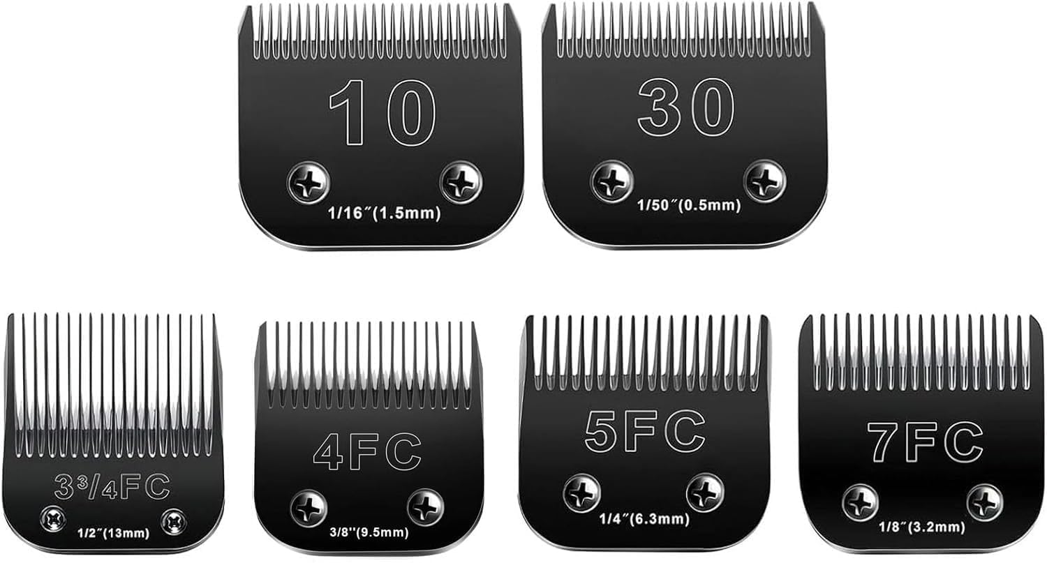 6pcs Dog Grooming Replacement Blades Compatible with Andis/Oster A5/Wahl KM-10 Series Dog Clippers,Detachable Clipper Replacemen
