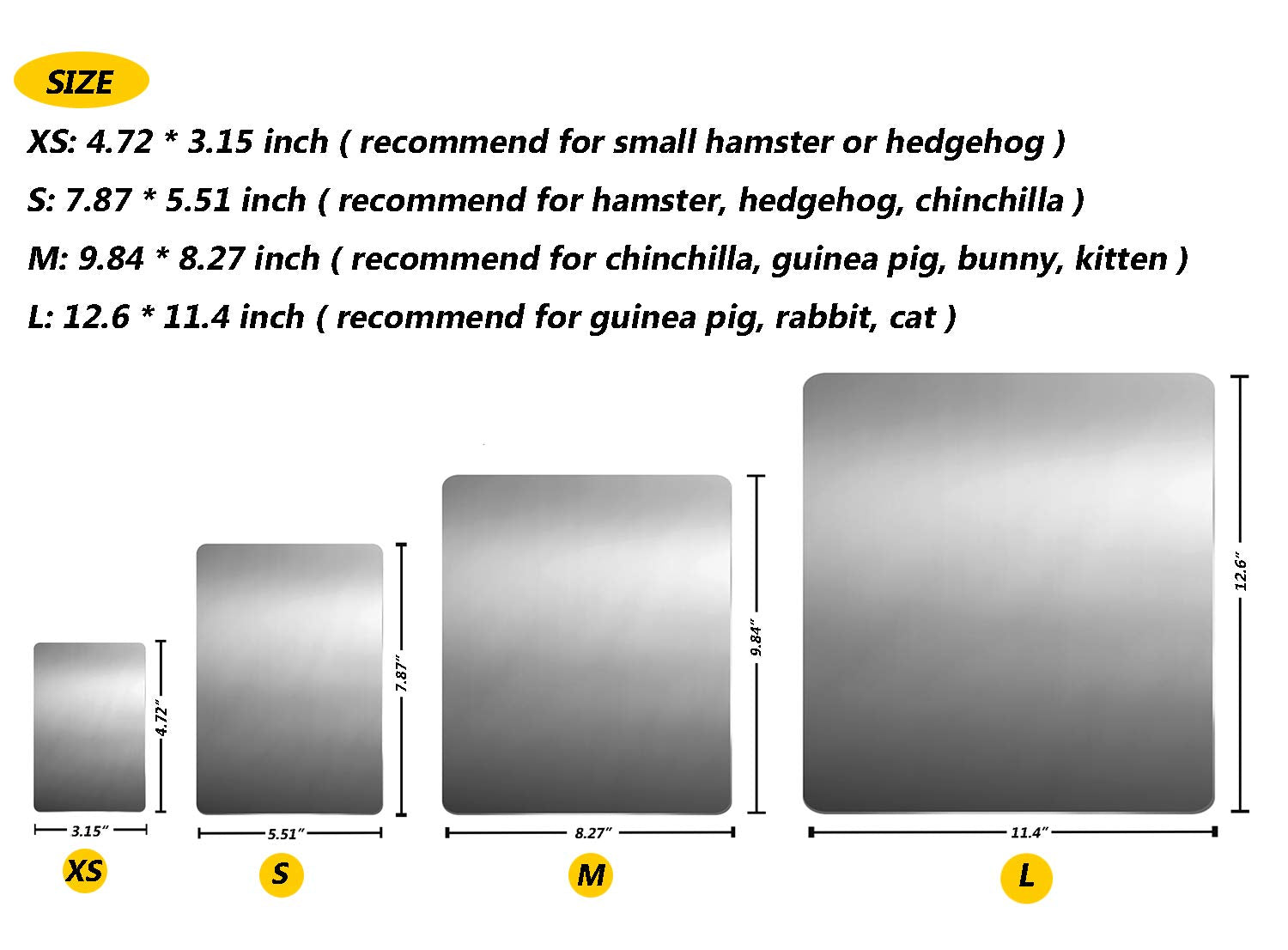 Comtim Rabbits Cooling Mat, Self Cooling Mat Pad For Hamster Guinea Pig Chinchilla Bunny Kitten Cat And Other Small Animals, Pet Cool Plate Ice Bed, Rapid Cooling - Perfect For Hot Summer Weather, M