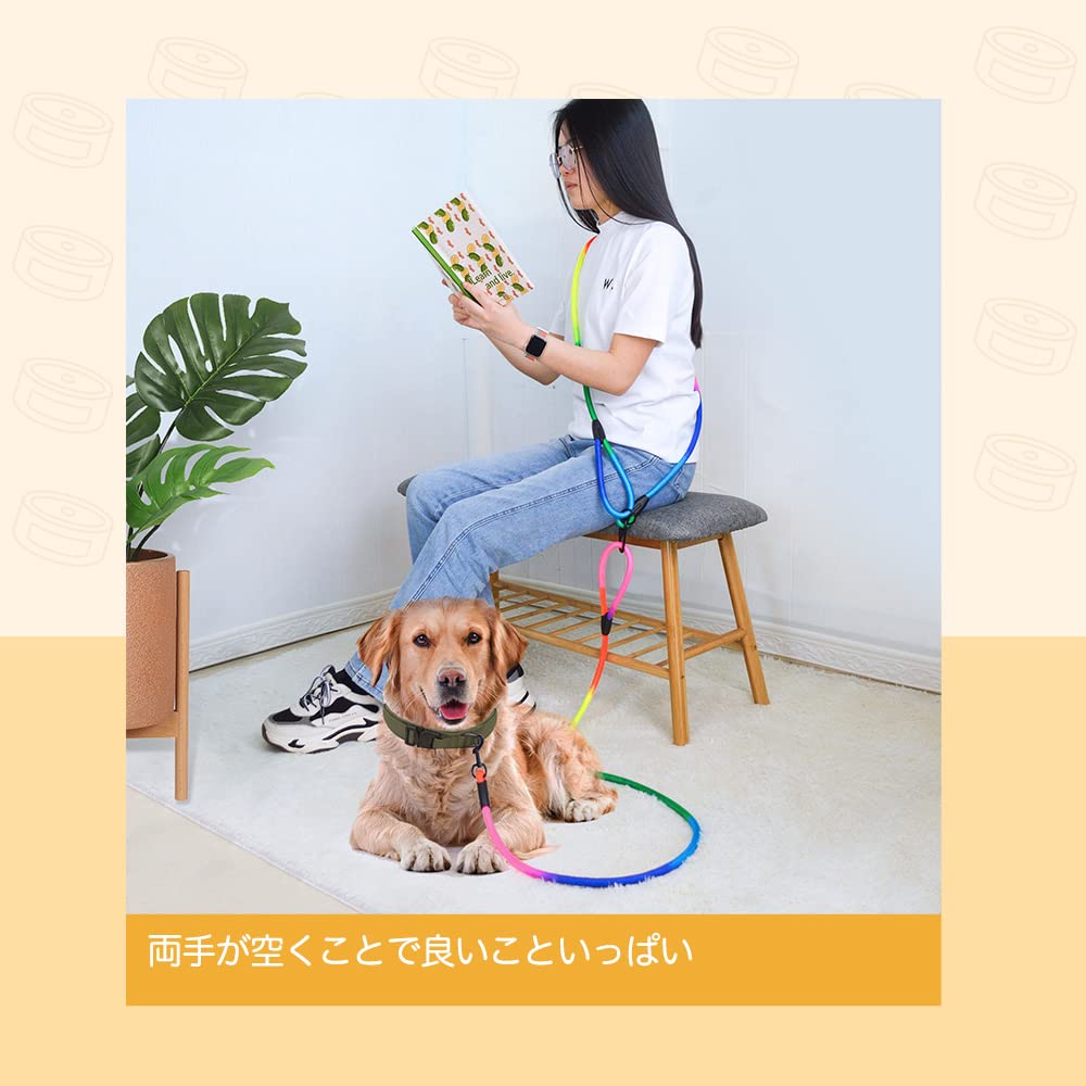 Jopoy Hands Free Dog Leash 9.8Ft Rope Crossbody Dog Leash Reflective For Large Medium Small Dogs Walking, Jogging And Running,Do