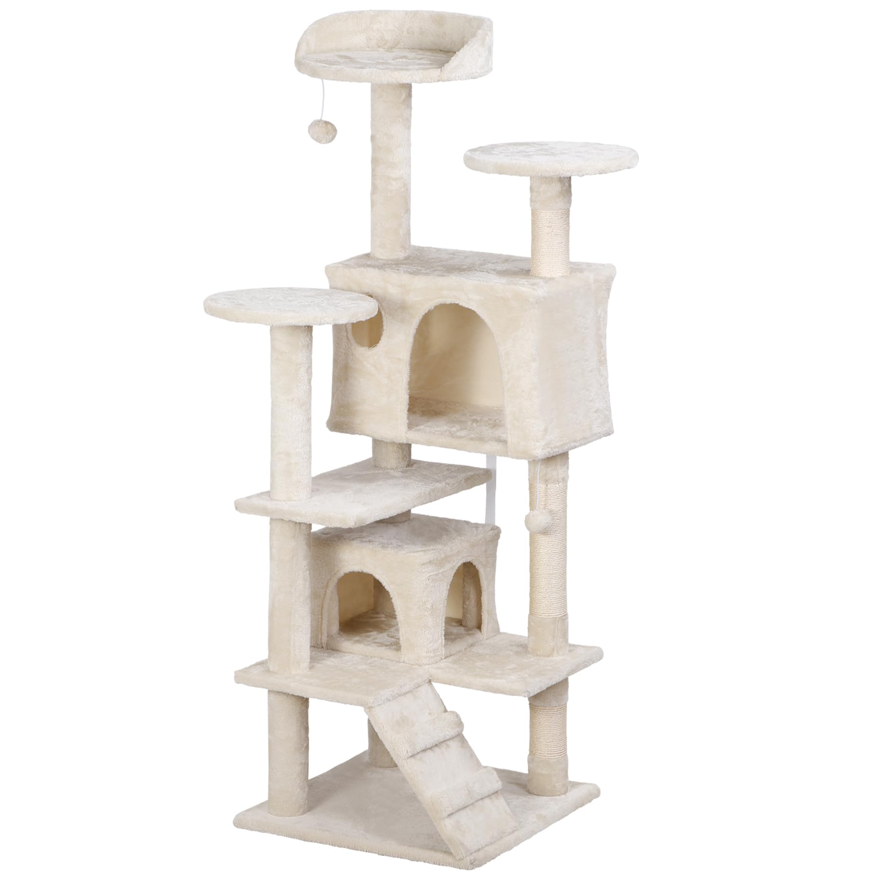 54In Cat Tree Tower For Indoor Cats Multi-Level Cat Condo Cat Bed Furniture With Scratching Post Kittens Activity Center