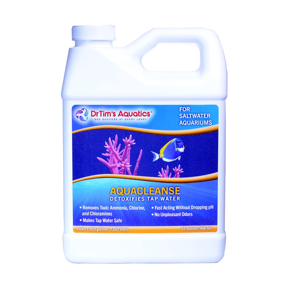 DrTims Aquatics Saltwater AquaCleanse Sludge Busting Solution - for Reef, Nano, Seahorse Aquaria, Fish Tanks, Aquariums Unclogs