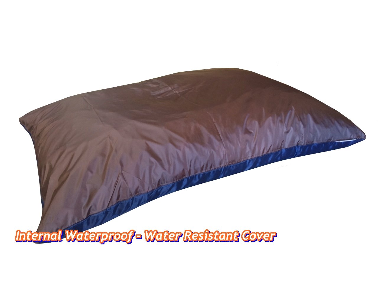 Extra Stuffed Mixed Memory Foam Pillow Bed: Brown Suede Luxurious Comfortable Anti Slip Cover Waterproof Dog Bed For Large To Extra Large Dogs (55'X37')