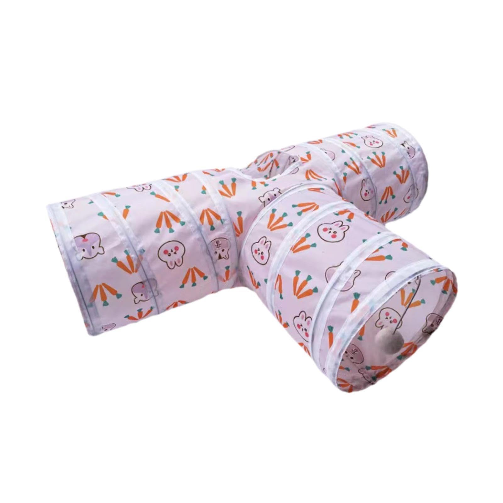 Myaddiction Pet Cat Tunnel Tube With Ball 3 Way Funny Peeking Hole Toy For Puppy Dogs Kitty