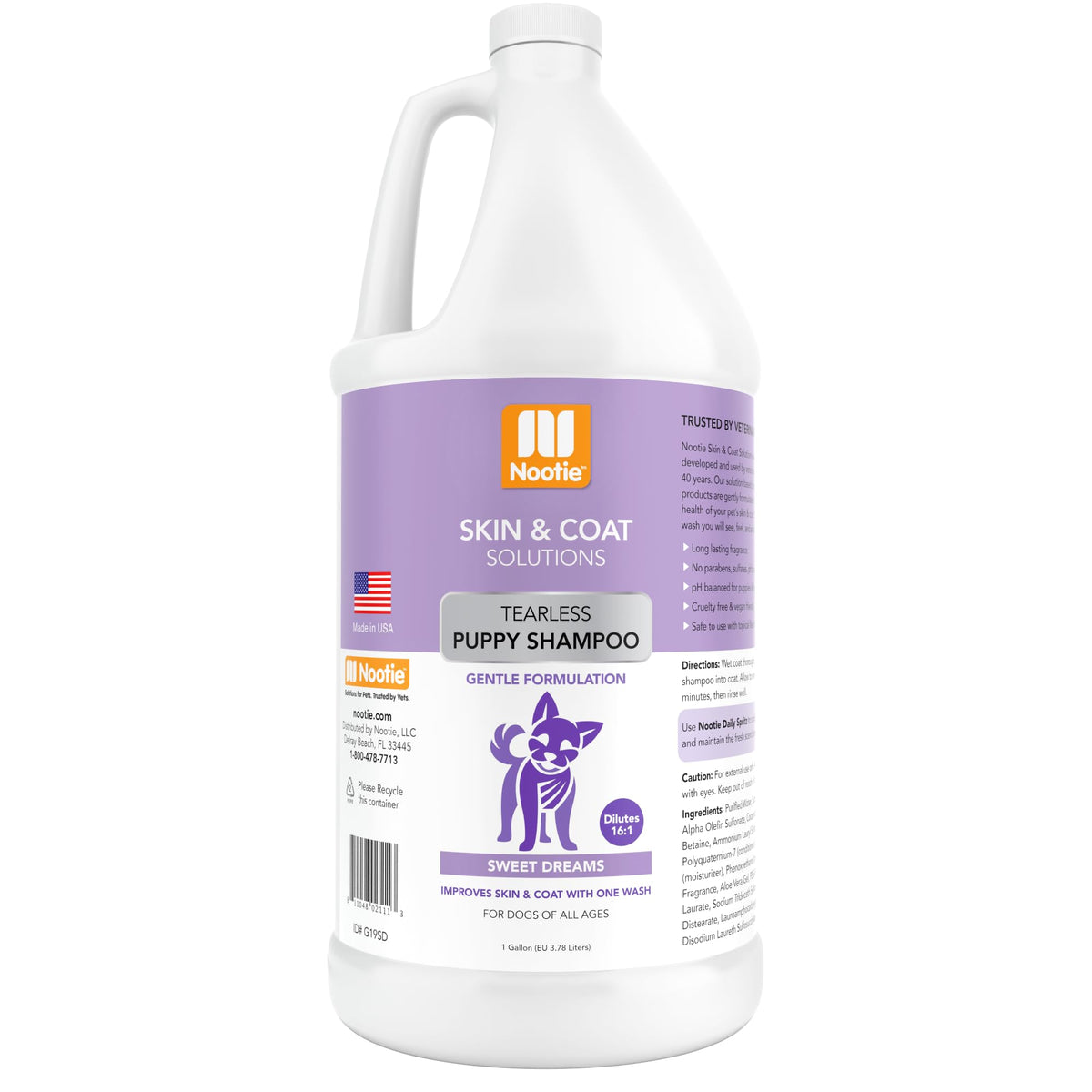 Nootie - Pet Shampoo For Sensitive Skin - Revitalizes Dry Skin & Coat - Natural Ingredients - Gentle Dog Shampoo - Cleans & Cond