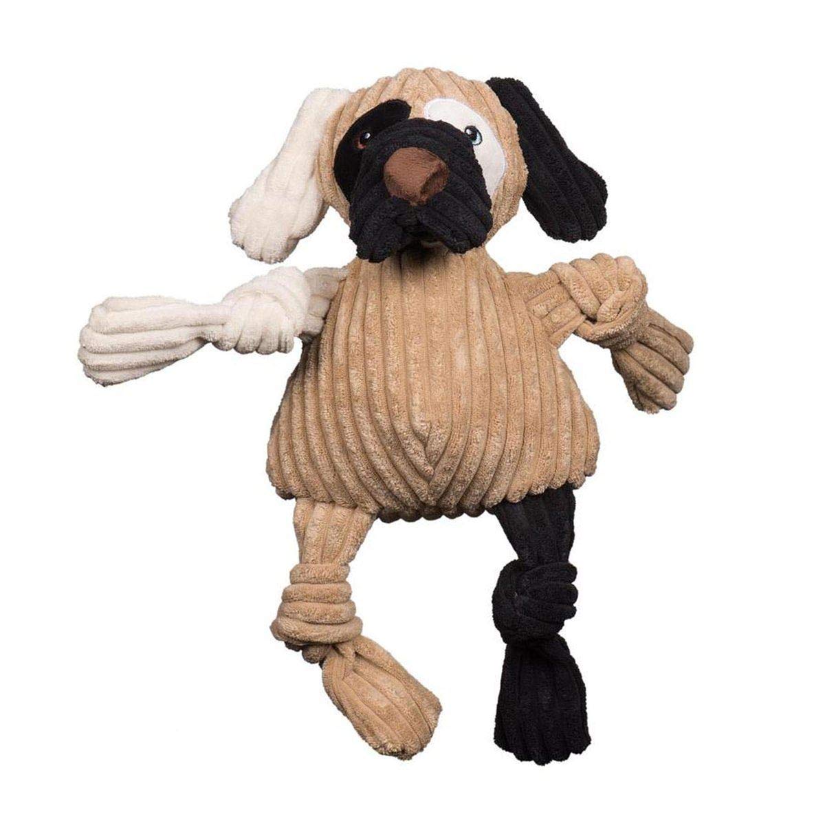Hugglehounds Knotties Dog Toys For Small Dogs - Plush Dog Toy For Aggressive Chewers - Squeaky Interactive Puppy Toys - Soft Yet Tough, Durable Stuffed Pet Chew Toy For All Breeds | Large Patches
