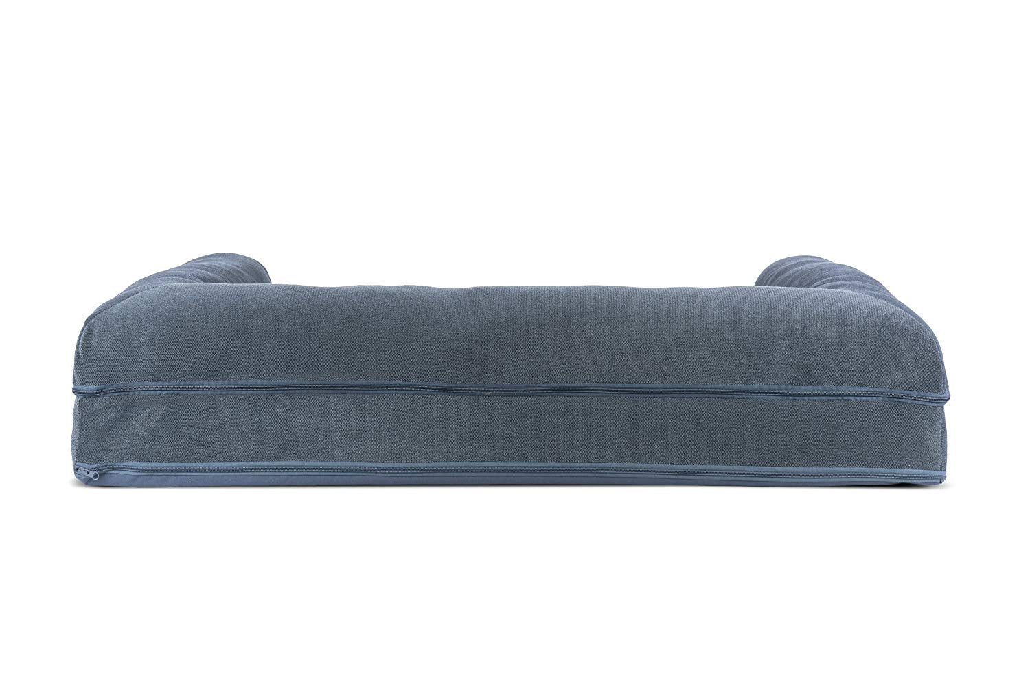 Furhaven Cooling Gel Dog Bed for Large Dogs w/ Removable Bolsters & Washable Cover, For Dogs Up to 95 lbs - Sherpa & Chenille So