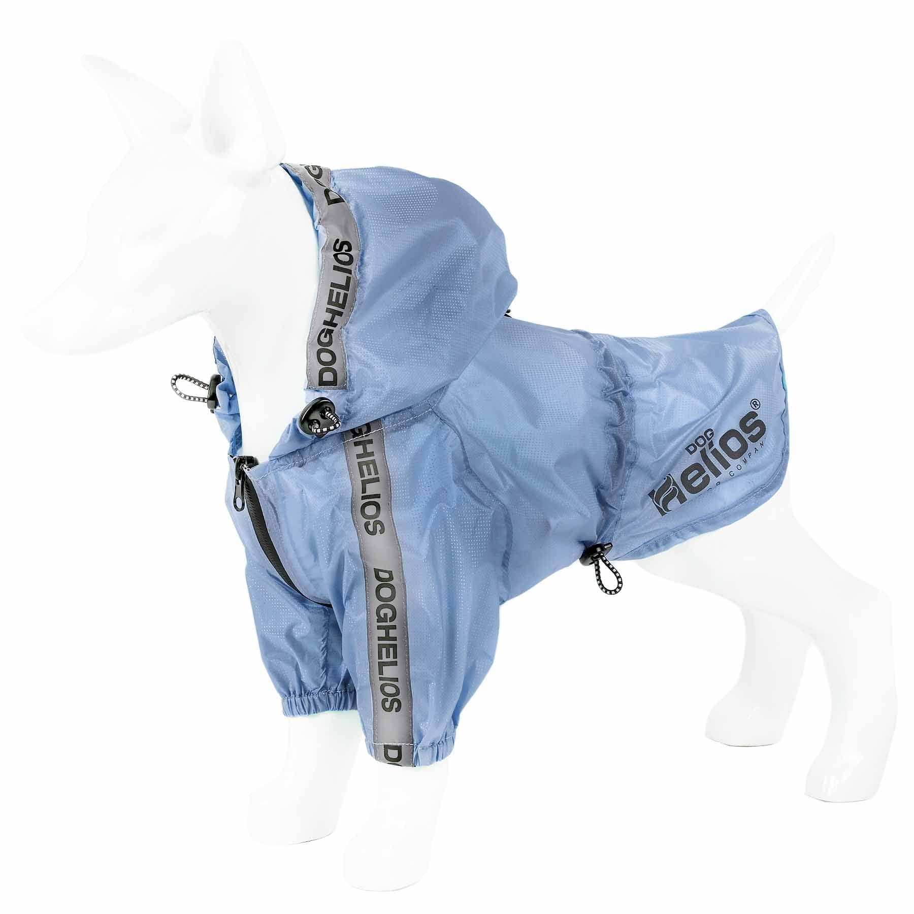 Dog Helios Torrential Shield Adjustable and Waterproof Dog Raincoat Poncho, MD, Blue