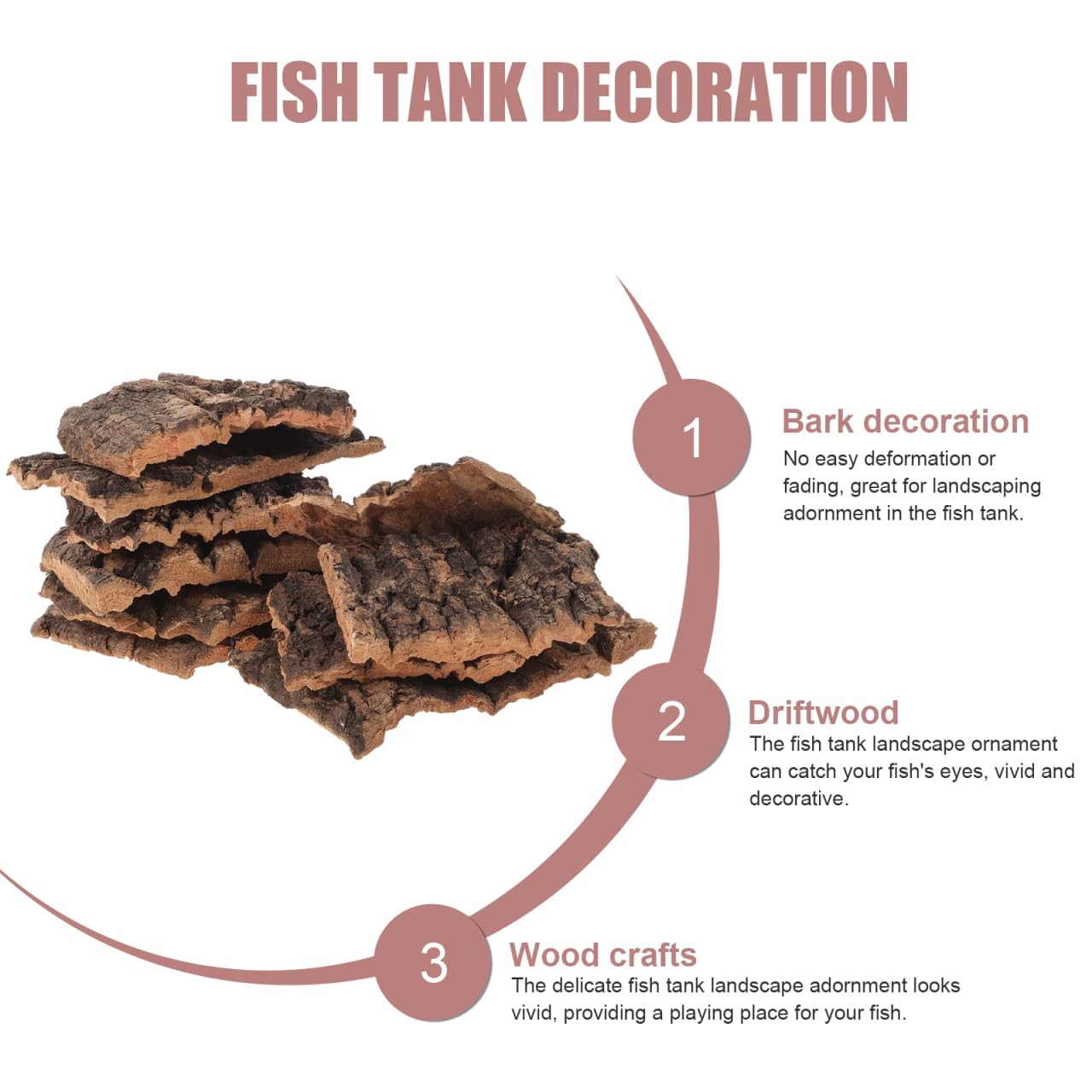 ULTECHNOVO Cork Bark Background, Reptile Tank Tree Backdrop Wall Decor Habitat Climbing Mat Decoration for, Lizard, Turtle, Geck